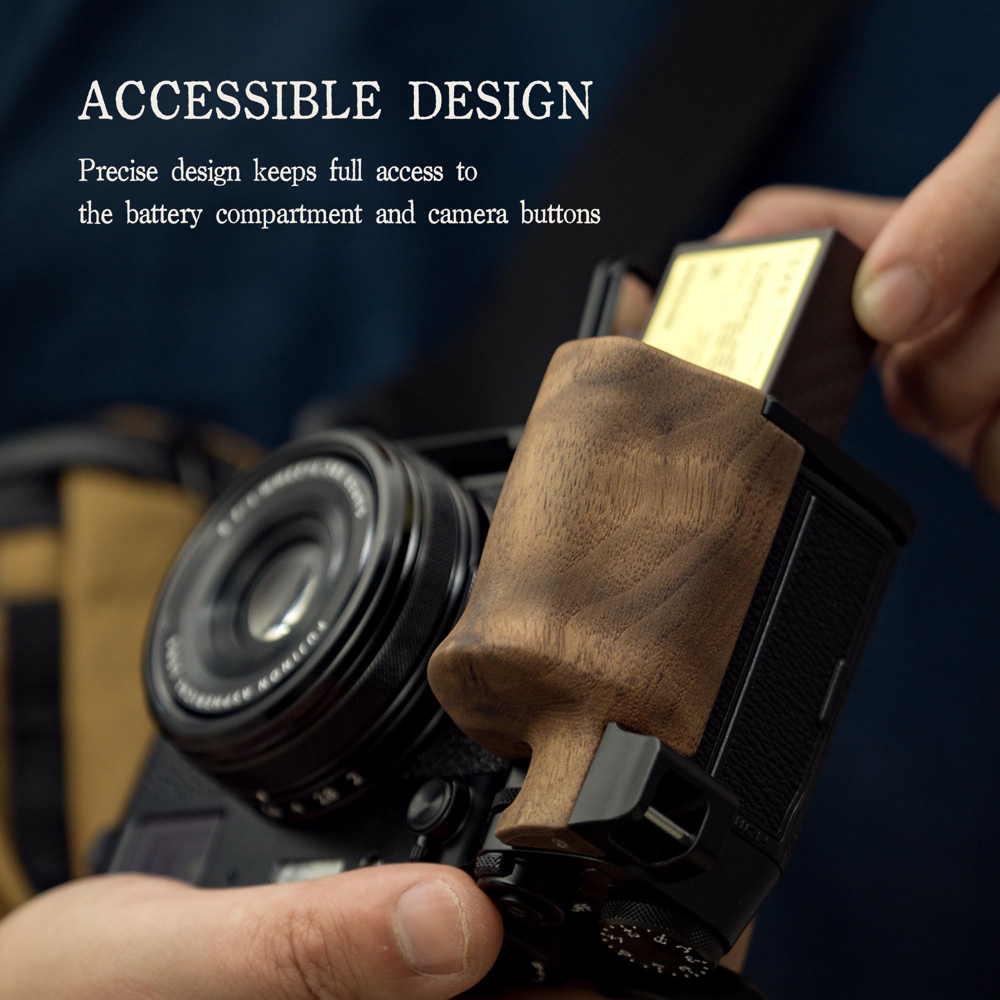Tilta Vintage Camera Cage Compatible With Fujifilm X100Vi – Black  Travel Kit  Thumb Grip  Strap Attachments  Arca Ready  Lightweight & Durable Ta-T70-B-B