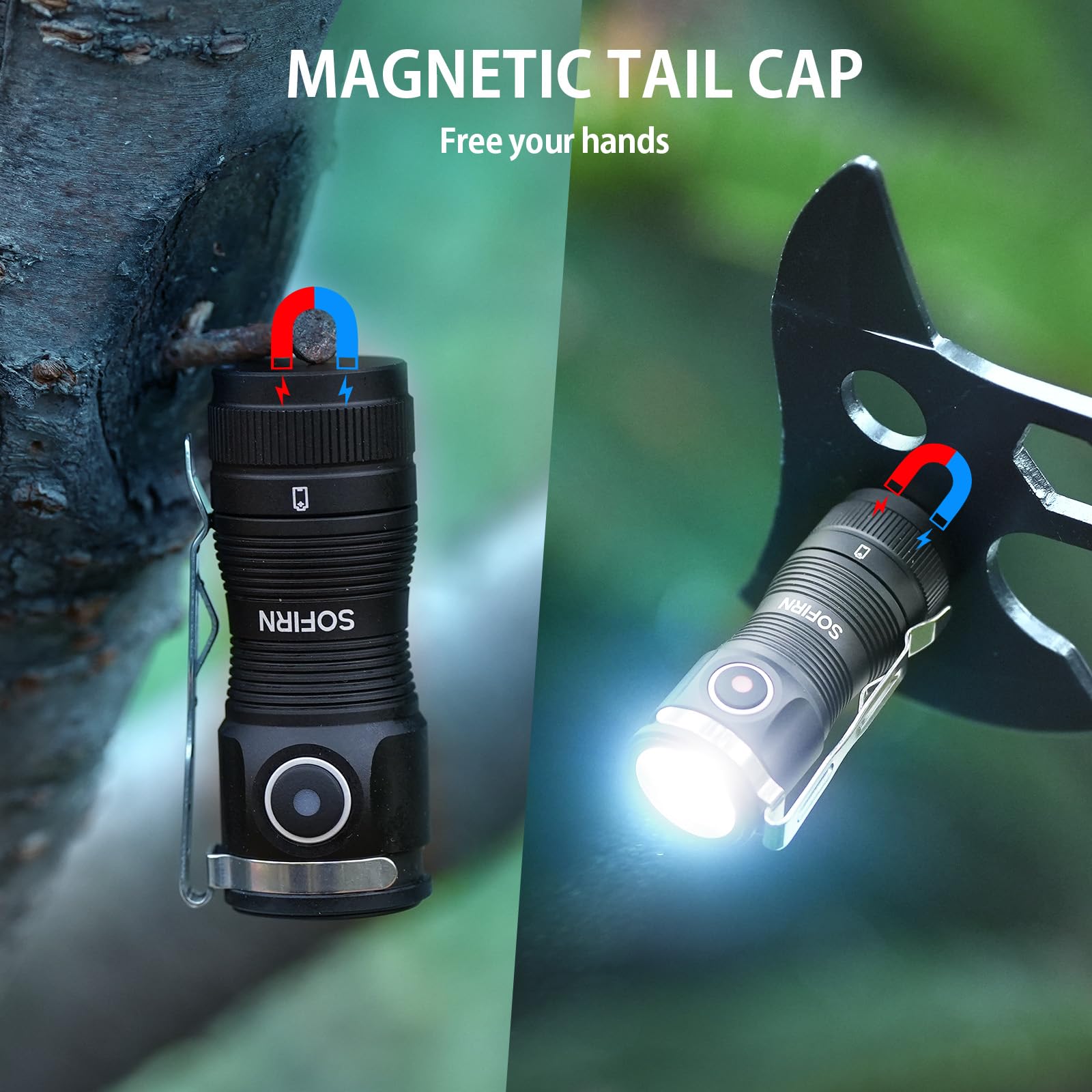 Sofirn Sc13A Rechargeable Mini Flashlight, Bright Flashlight 1300 Lumens, Andruril 2 Ui, Ip68 Waterproof, Pocket Flashlight For Everyday Carry Camping Hiking Exploring
