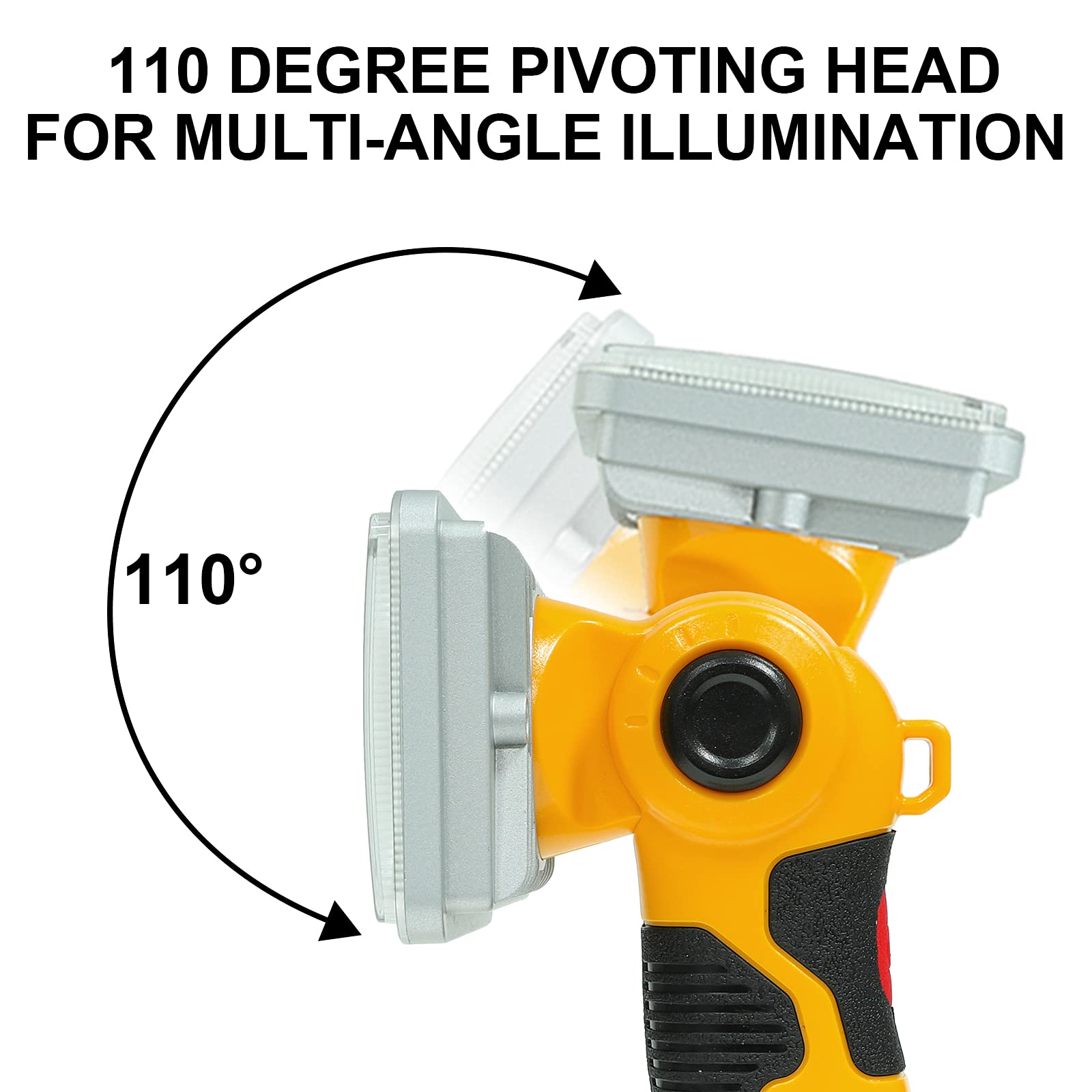 Hiesuan Flashlight For Dewalt 20V Battery, 20V Work Light, 18W 2000Lm Portable Floodlights And Spotlight With Usb Charging Port For Repairing, Garage, Camping, Jobsite