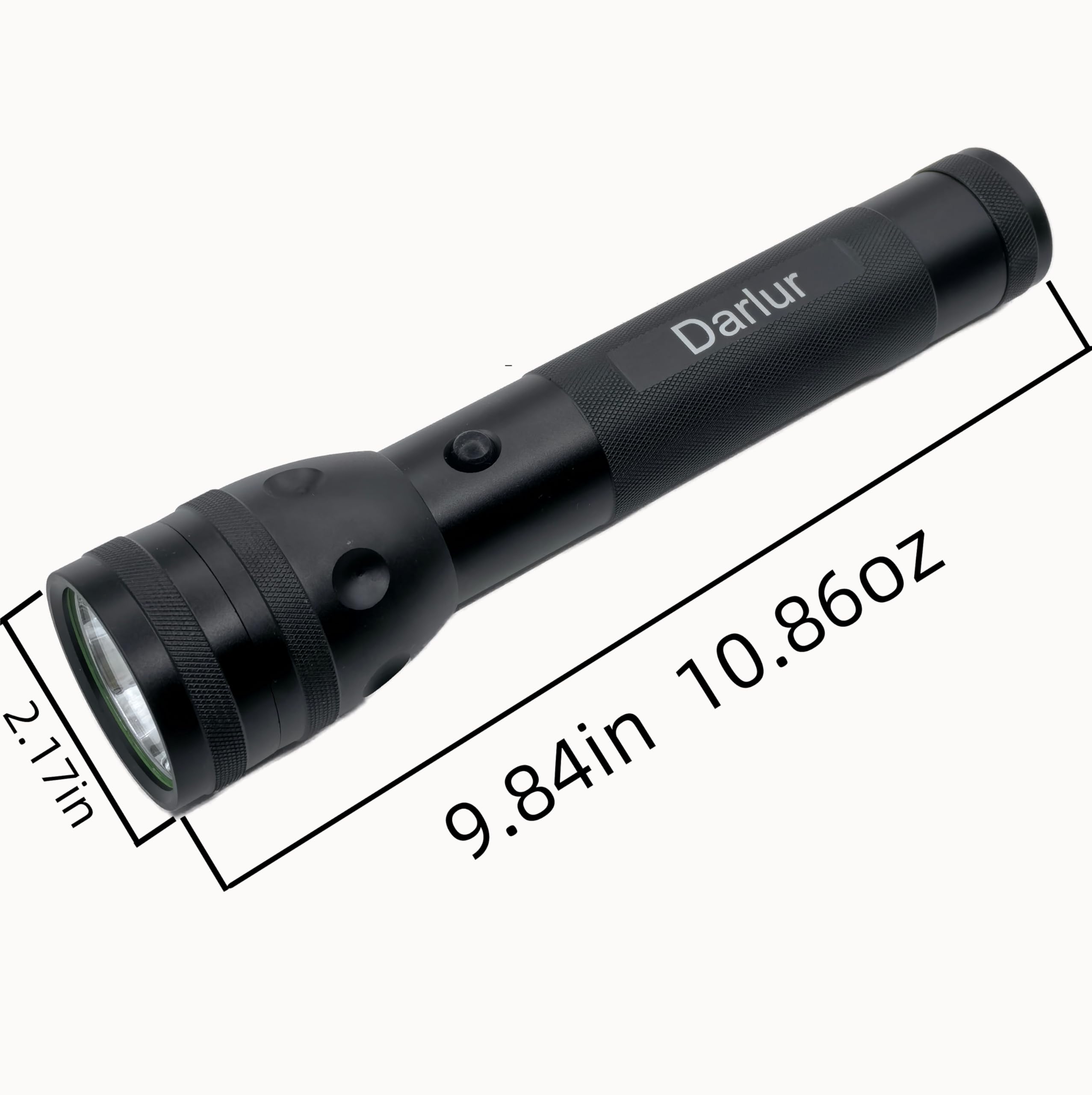 Darlur Heavy Duty 2 D Cell Battery Led Big Flashlights, 3 Light Modes High Low Strobe， High Lumens, Ourdoor，Aluminum，Emergency, Power Outage Supplies