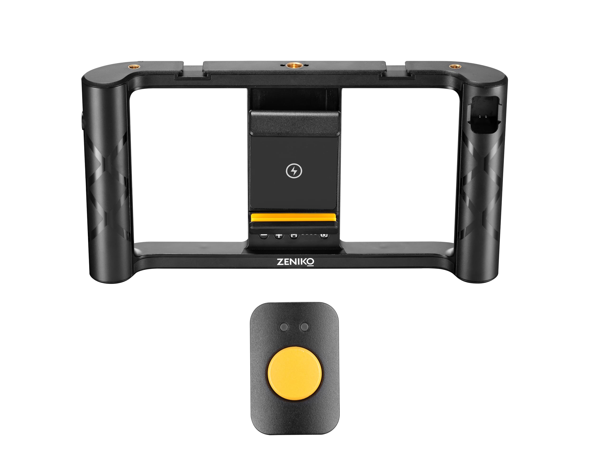 Zeniko Mr11 Smartphone Video Rig All-In-One Protable Phone Clamp Built-In Led Light Wireless & Usb Charging With 12M Remote Control
