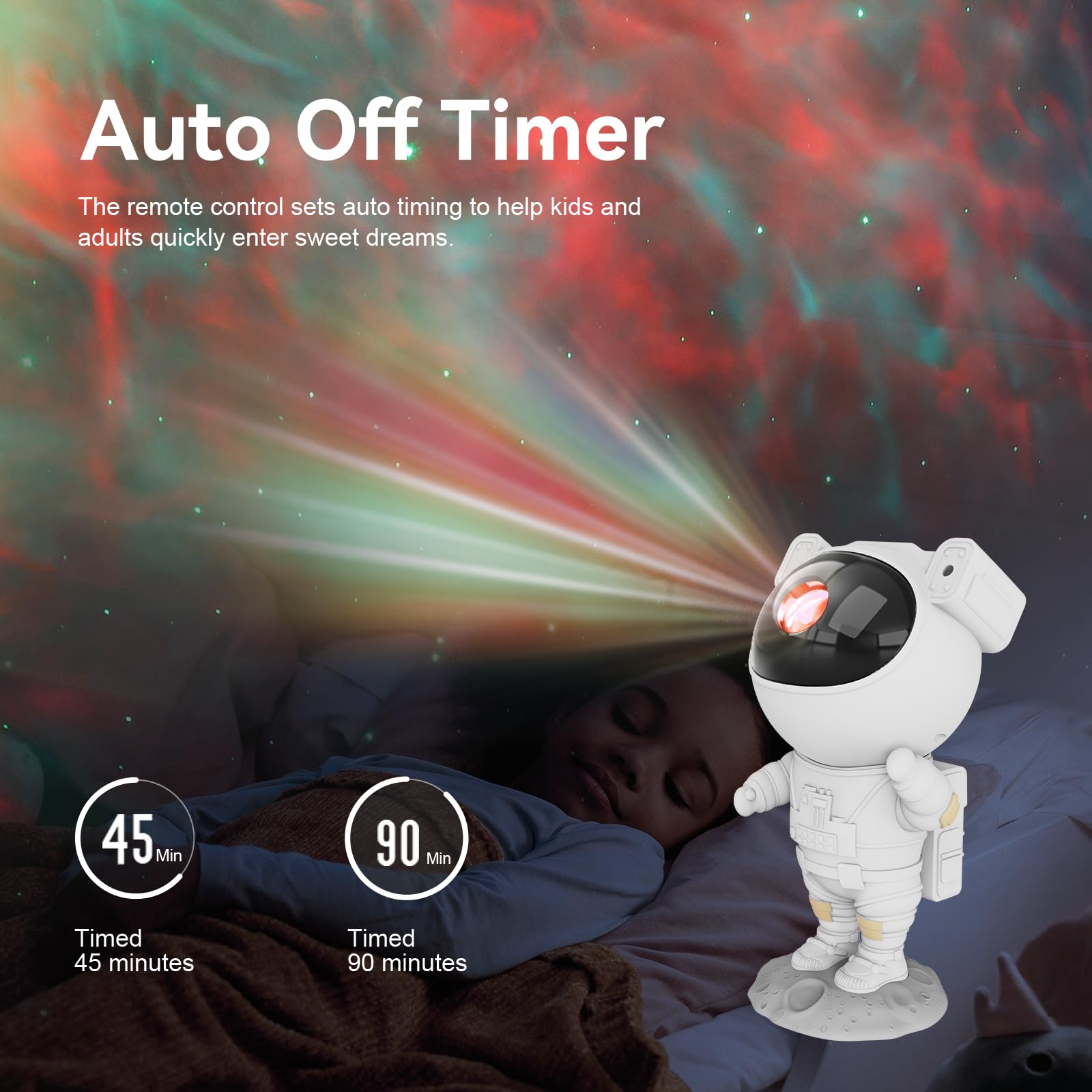 Mooyran Star Projector Galaxy Night Light - Astronaut Space Projector, Starry Nebula Ceiling Led Lamp With Timer And Remote, Kids Room Decor Aesthetic, For Christmas & Birthdays