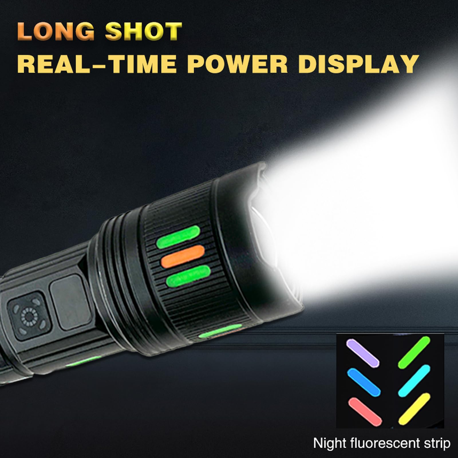 Wboxlizy Flashlights Rechargeable High Lumens, Super Bright Flashlight, Adjustable Utility Flashlight Waterproof Handheld Flash Light Led Flashlight For Emergencies, Camping, Hiking