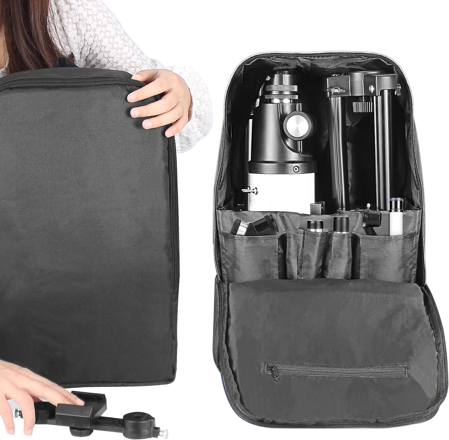 Eaconn Telescopes For Adults Astronomy, 80Mm Aperture 600Mm Refractor Telescope For Kids & Beginners, Compact And Portable Travel Telescopio With Backpack