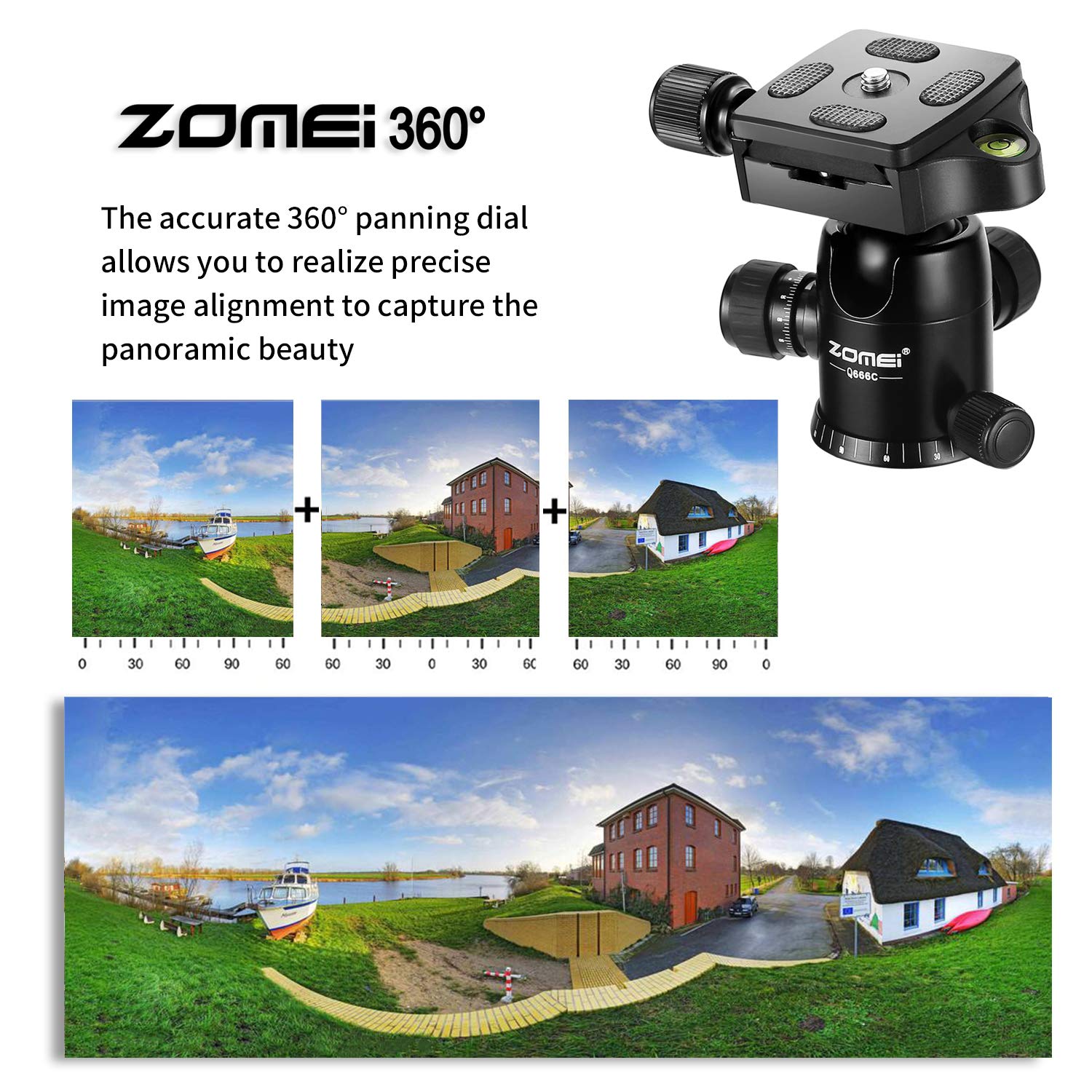 Yessbon Zomei Carbon Fiber Q666C Tripod Heavy Duty Lightweight Travel With 360 Degree Ball Head Compact For Canon Sony, Nikon, Samsung, Panasonic, Olympus, Kodak, Fuji, Cameras And Dslr