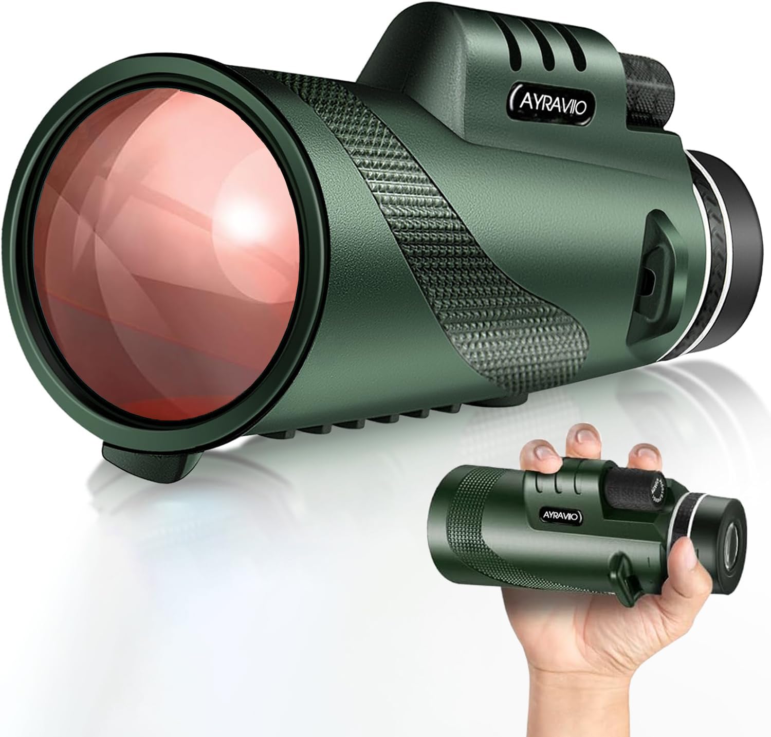 Ayraviio Birthday  For Men Dad Him Husband Teen, 10X42 Monocular Telescope For Adults, High Powered Fmc & Bak4 Scope, Compact Monocular, For Fathers Day, Outdoors Survival Hiking Gear For Adventure