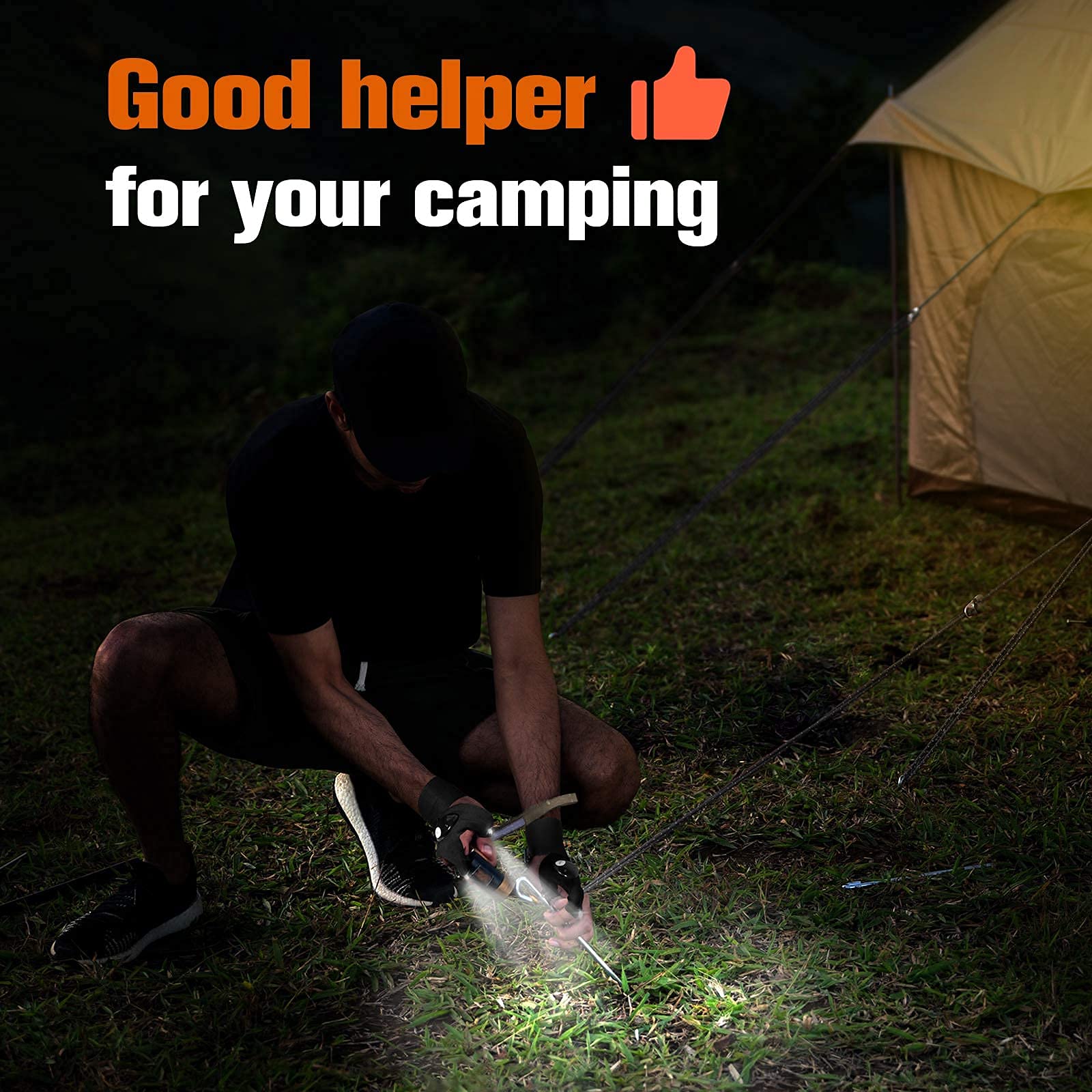 Jasee Led Flashlight Gloves,  For Men Him Dad Husband Boyfriend, Cool Gadgets Waterproof Hands- Finger Lights For Night Fishing Repairing Running Camping, Fathers Day Birthday Christmas