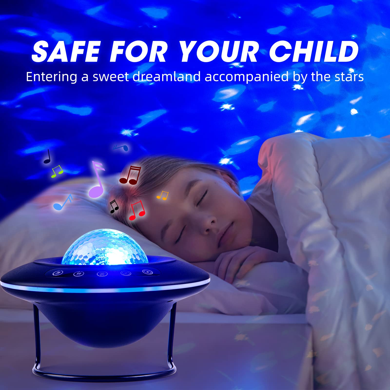 Looeoodoo Star Projector, Galaxy Starry Projection Lamp, Bluetooth Speaker Aurora Lighting With Timer And Remote Control, Led Sky Night Light For Kids Bedroom, Gaming Decor, Home Theater, Ceiling
