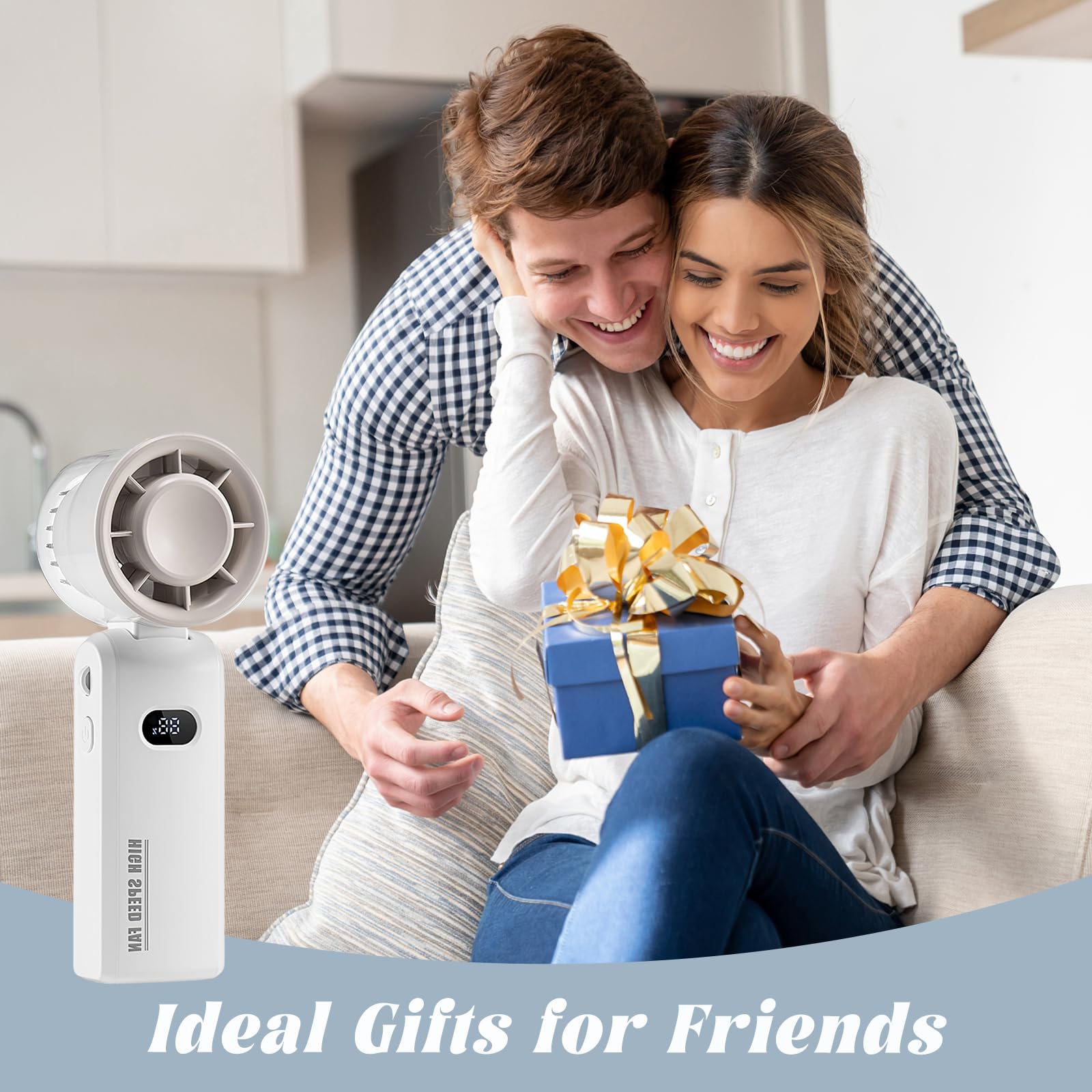 Portable Handheld Fan, Mini Foldable Fan With 100 Level Wind Adjustment, Usb Rechargeable Fans