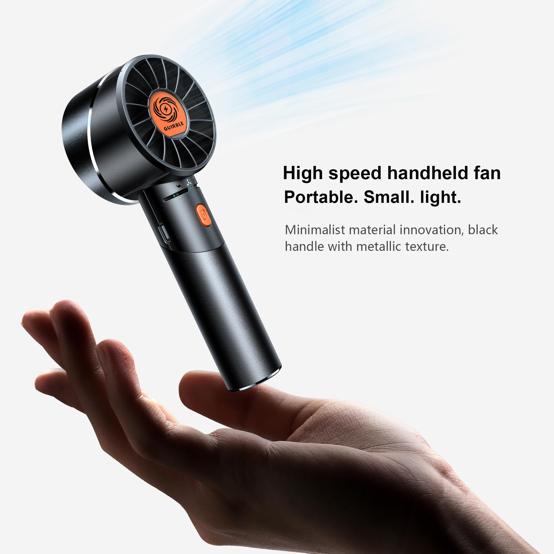 Handheld Fan,Portable Turbo Fan,Powerful Personal Fan(7000Rpm High-Speed Motor,Battery Work 3-16 H)