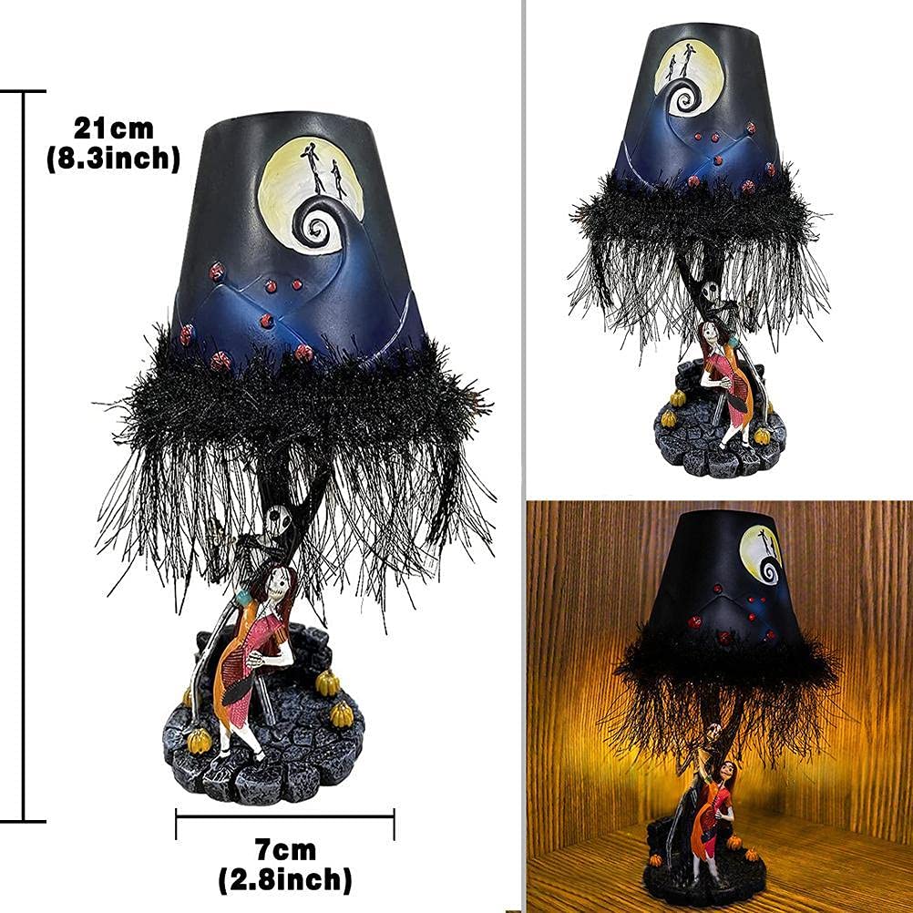 Stylebest Halloween Led Table Lamp, Light Up Desktop Moonlight Figure With Tassel Toy, Black