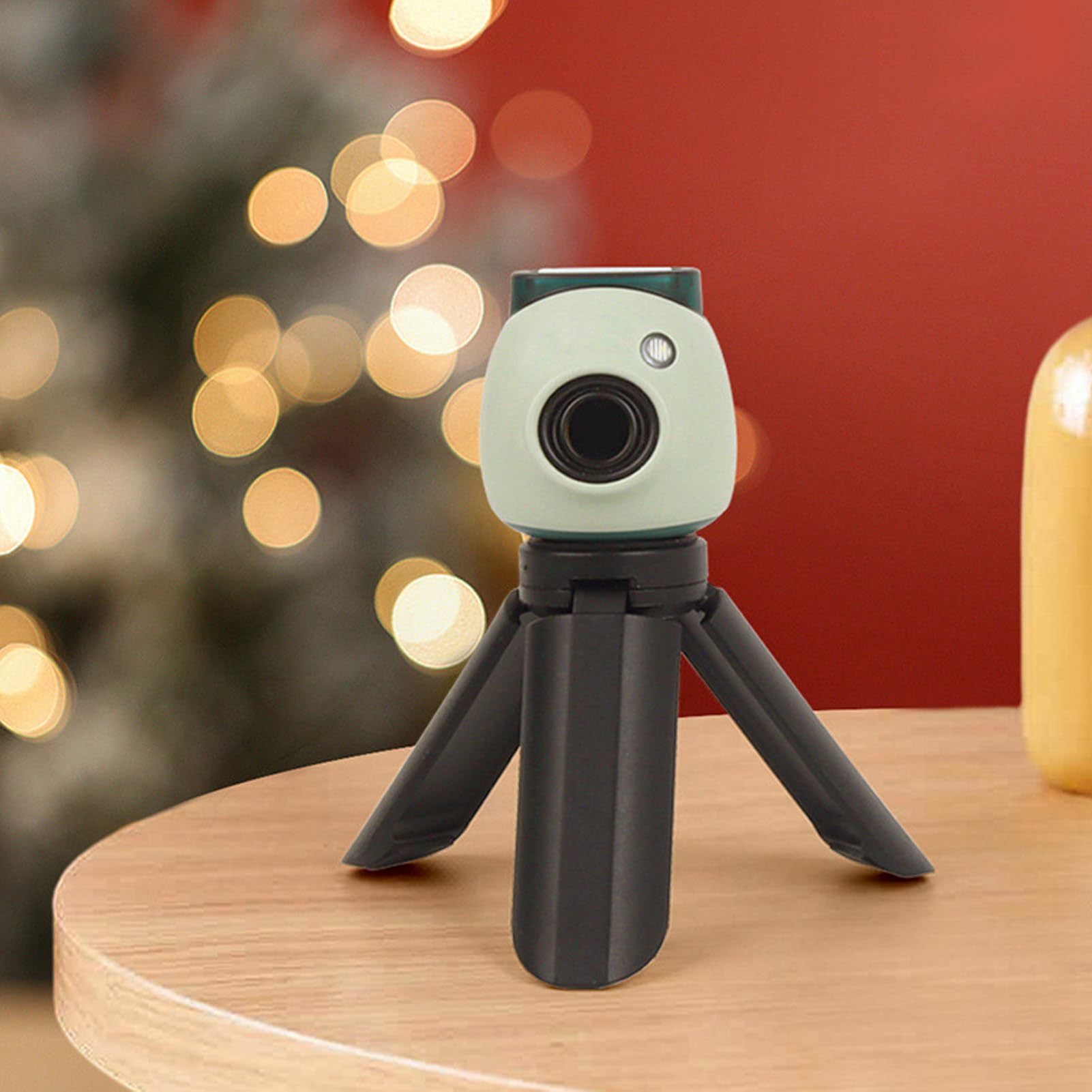 Yunseity Mini Camera Tripod Stand, Portable Desktop Tripod Stabilizer With 1/4 Inch Screws, Foldable Travel Tripod Handle Grip For Pal Cameras, For Evo, 70, For Lomo Cameras (Black)
