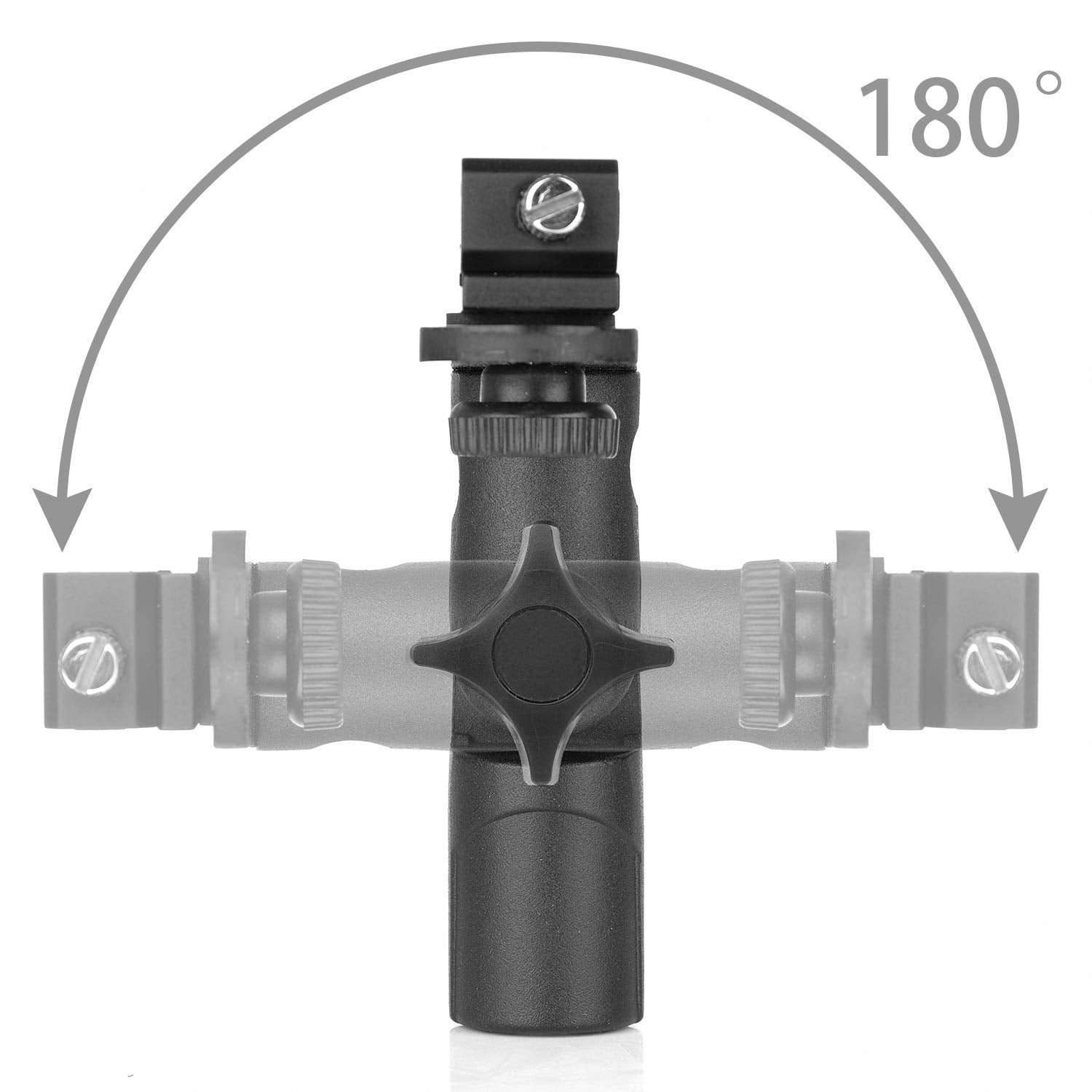 Chromlives Dual Flash Bracket Hot Shoe Speedlight Stand Umbrella Holder Light Stand Bracket Mount 1/4'' To 3/8'' Compatible With Studio Video Dslr Camera Canon Nikon Yongnuo