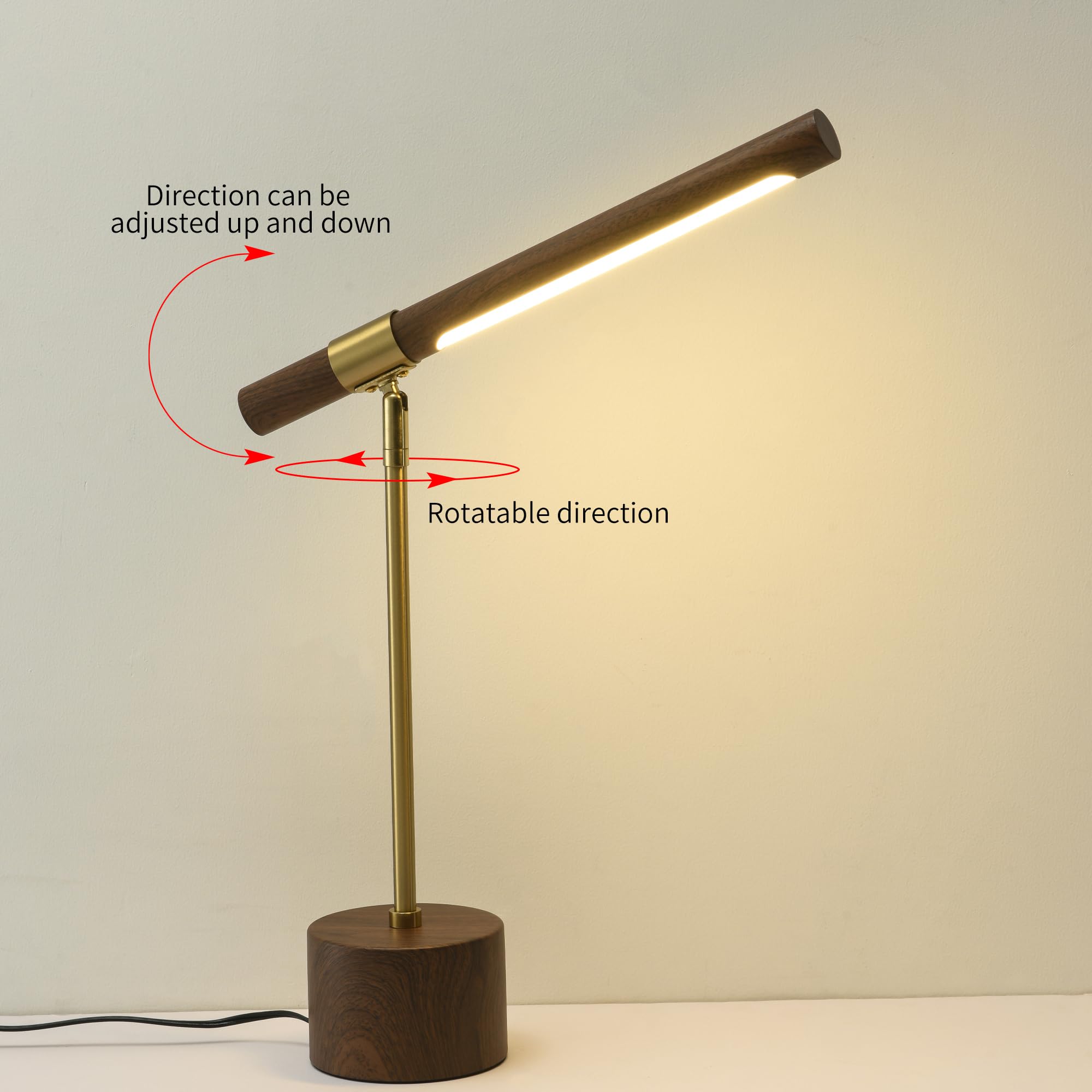 Poiaeusant Adjustable Modern Table Lamp Led Touch Control Reading Table Lamp Thick Base Folding Swing Arm Table Lamp 3 Color Modes Dimmable Metal Table Lamps