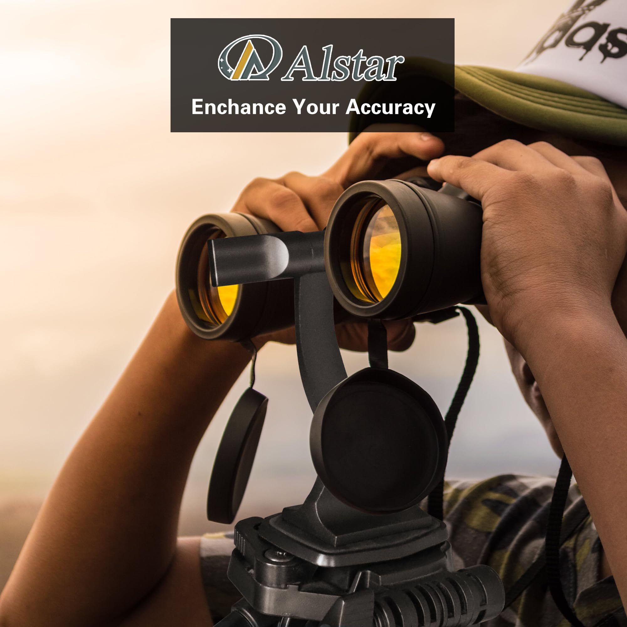 Alstar Binocular Tripod Adapter, Universal Binocular Tripod Mount With 1/4 Inch Thread For Porro Binoculars And Roof, Aluminium