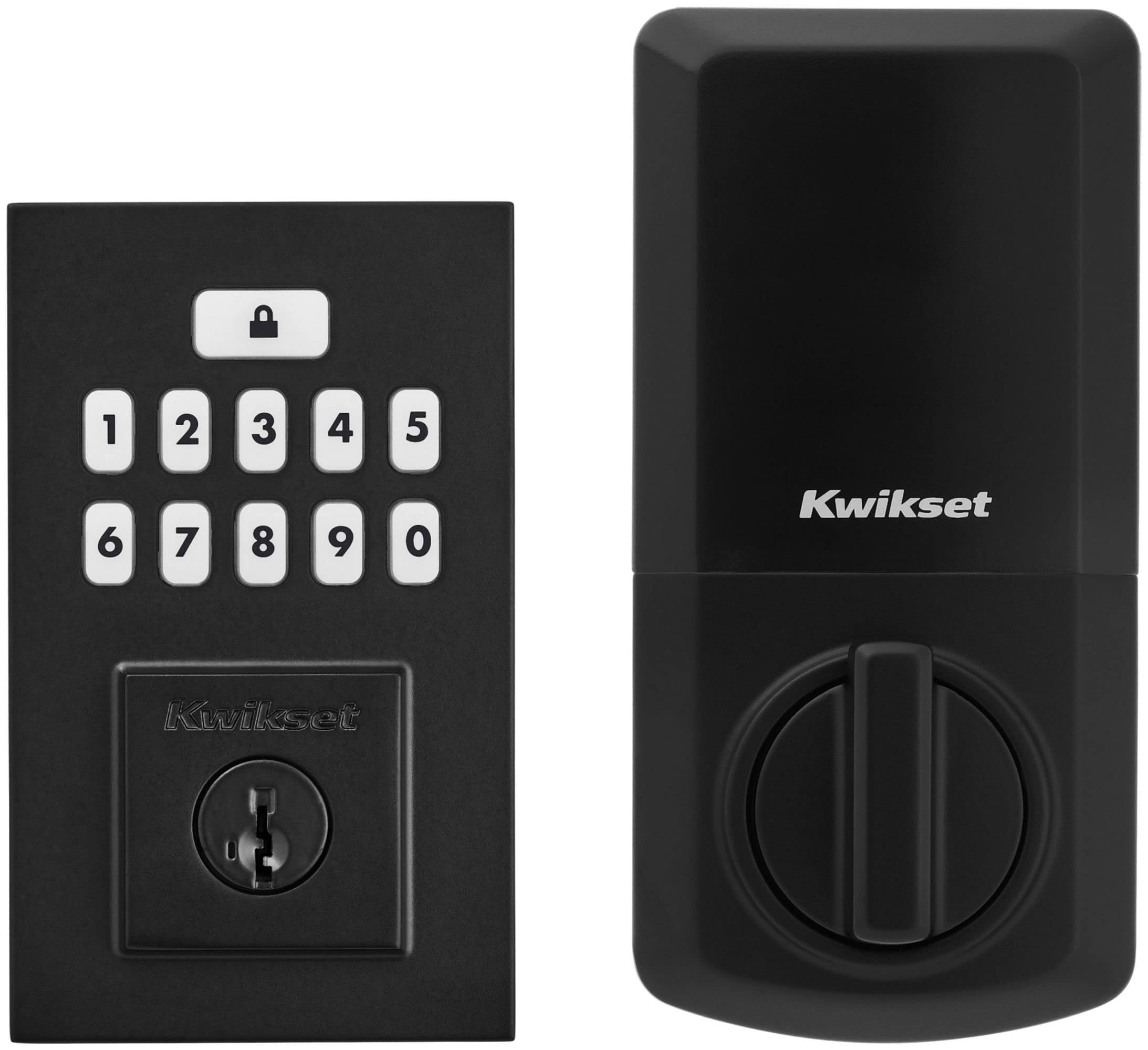 Kwikset 9260Cnt-514S Contemporary Smartcode Keypad Electronic Deadbolt Smartkey Matte Black Finish