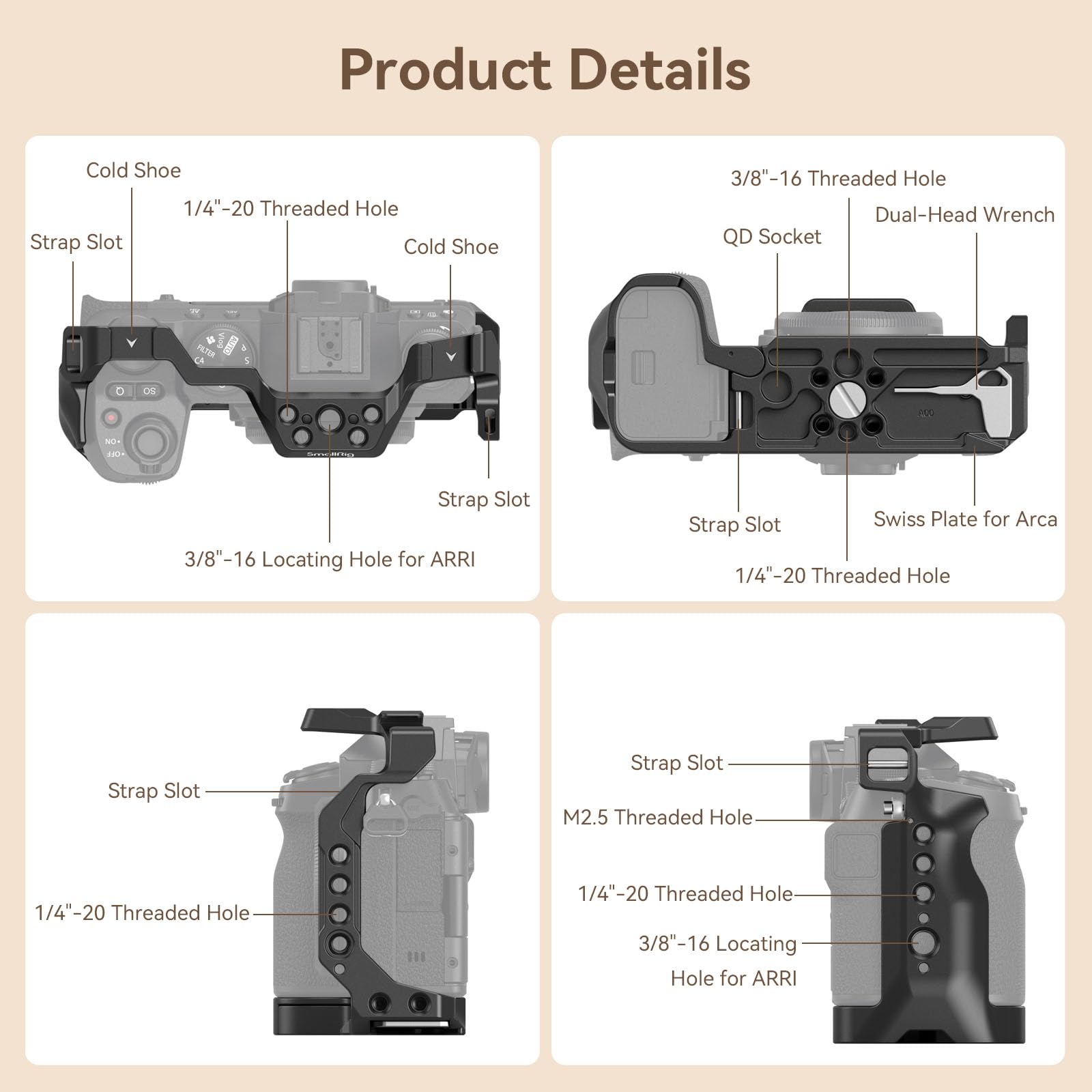 Smallrig Bundle: Camera Cage For Fujifilm X-S20 And Np-W235 Camera Battery