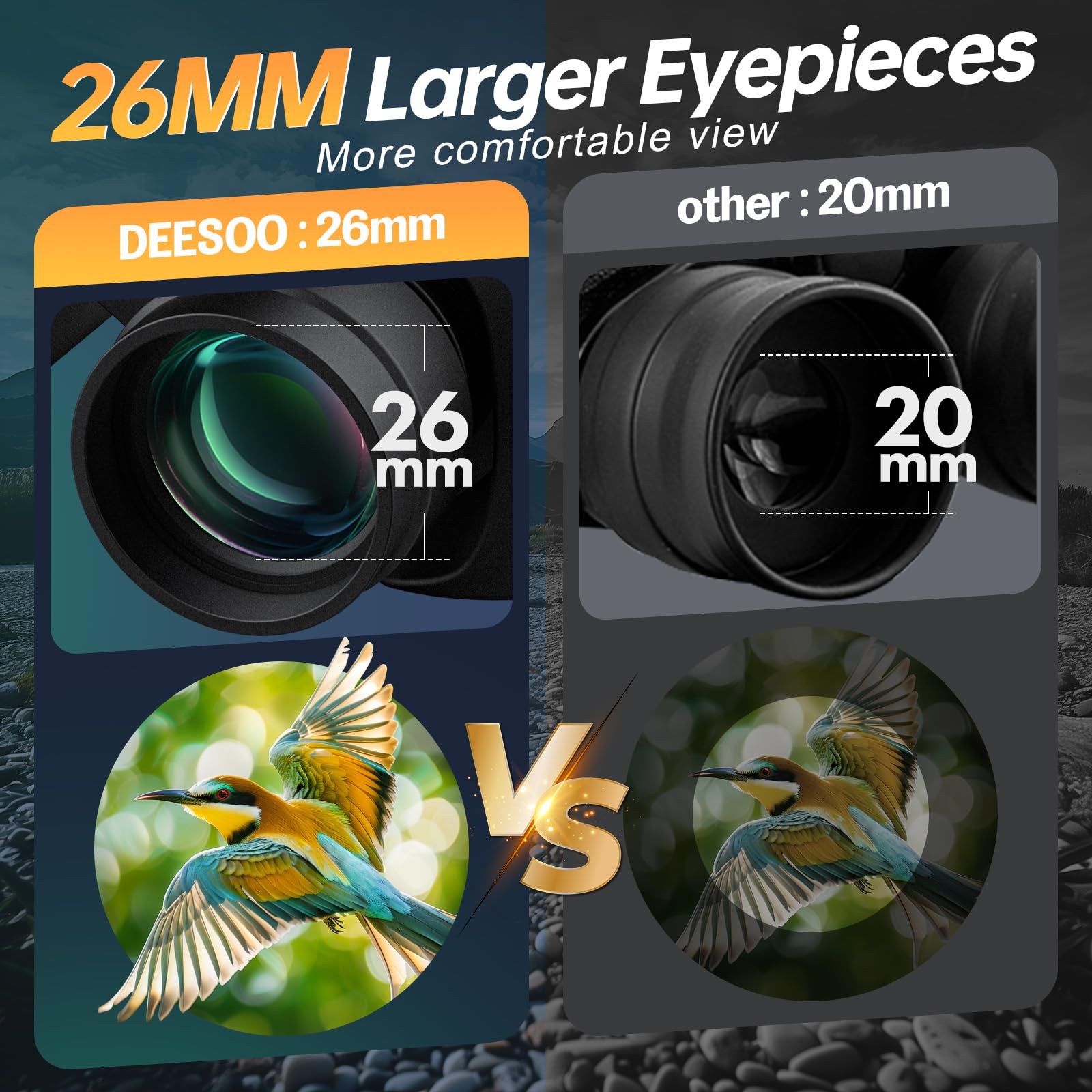 Deesoo Binoculars For Adults High Powered - 20X52 Hd Large View With Clear Low Light - Professional Binoculars For Bird Watching Hunting Stargazing Football Travel Cruise Outdoor Sports With Carrying Bag