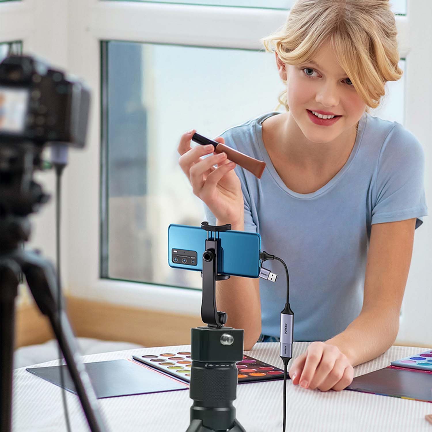 Loiezuir Adjustable Foldable Tripod Bullet Aluminum Alloy Perfect For Insta360 X3,One Rs,Go 2,One X2,One R,One X,One Multi-Functional Tabletop Fold Tripod