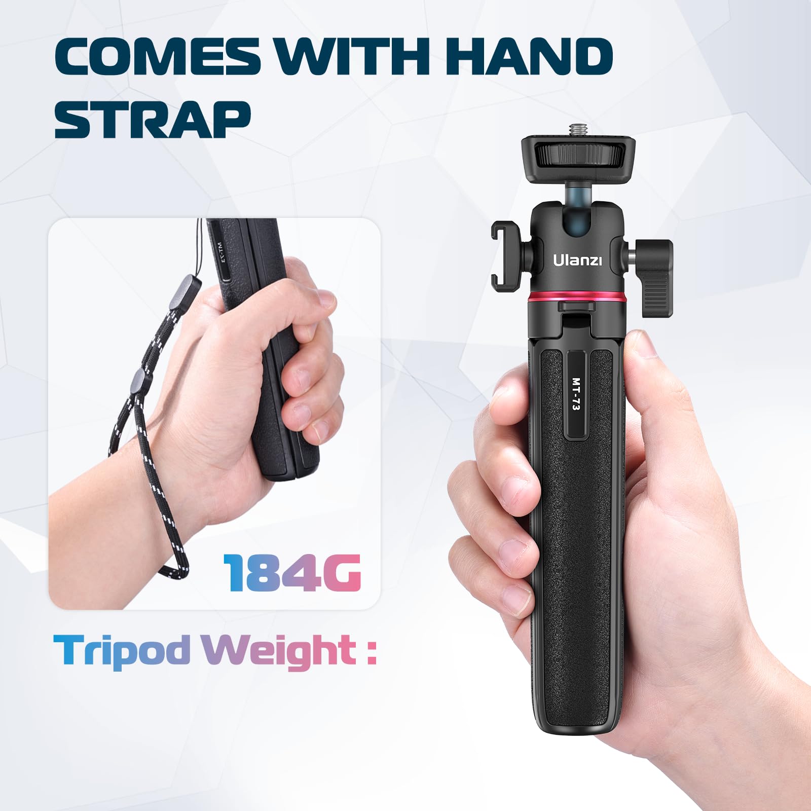Ulanzi Mt-73 Extension Pole Tripod, Mini Selfie Stick Tripod Stand Handle Grip For Webcam Canon G7X Mark Iii Sony Zv-1 Rx100 Vii A6400 A6600 Cameras Vlogging