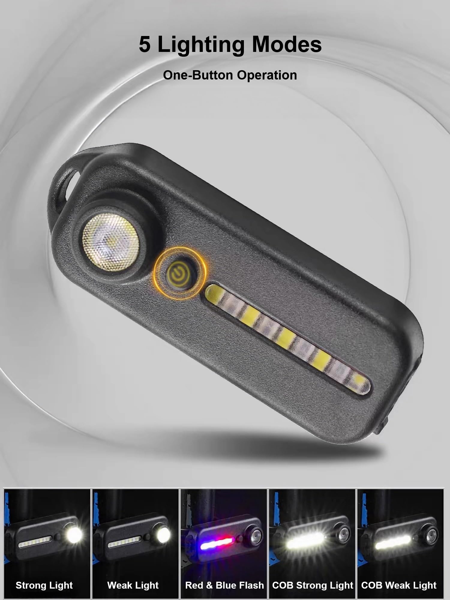 Boomfun Running Light For Runners, Clip On Flashlight Rechargeable Safety Light For Walking At Night, Hands  Emergency Led Flashlight For Night Warning Running Camping Fishing Hiking Walking Dog