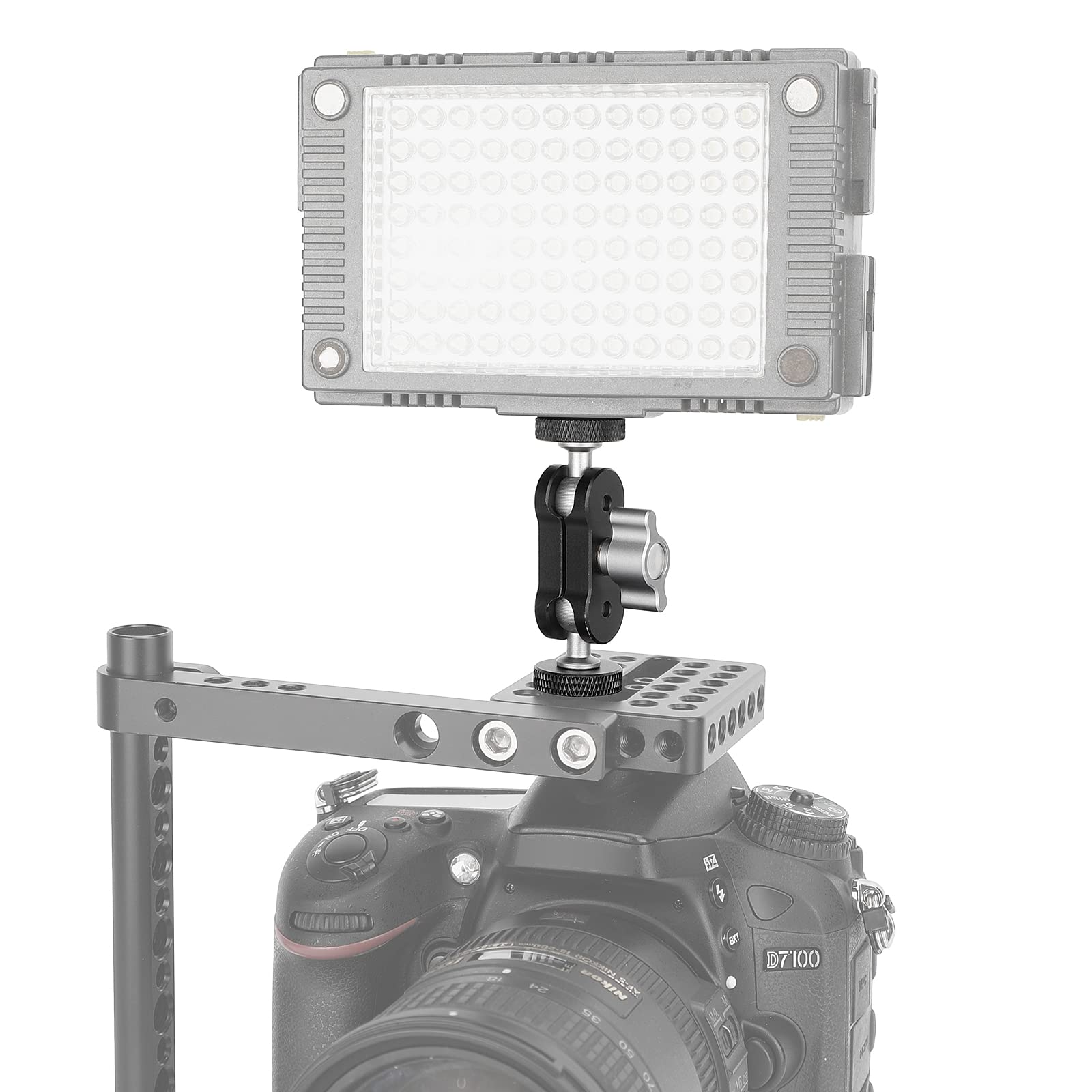 Camvate Mini Magic Arm With Dual Universal Ball Head For Monitor/Microphone/Led Video Light -3353
