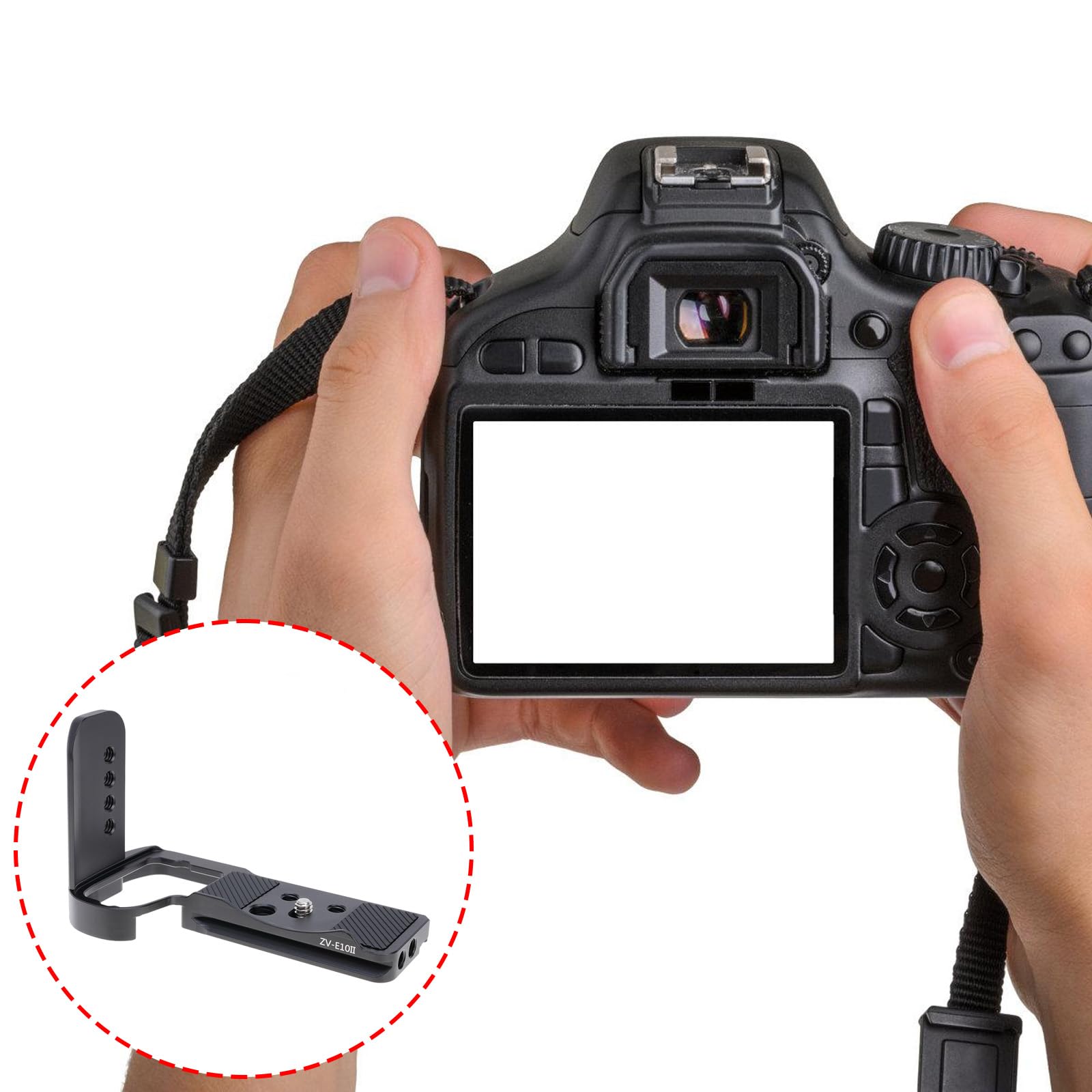 Rumds Handgrip Cage Handle Arm Bracket Stabilizer Hot Shoe For Zv-E10Ii Camera Video Microphones Tripod Accessories