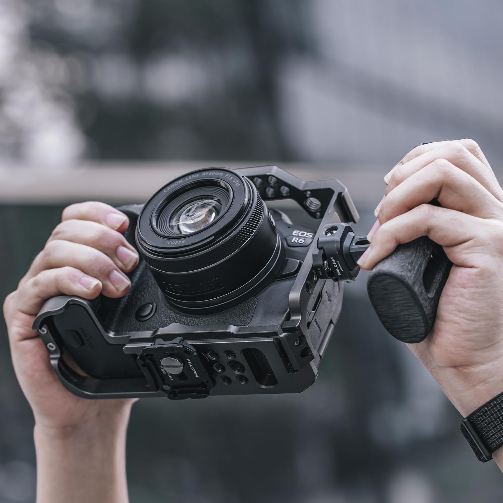 Falcam F22 Side Hand Grip Kit For Camera Cages,Universal Ergonomic Side Handgrip With Plate Up/Down Adjustable-2549