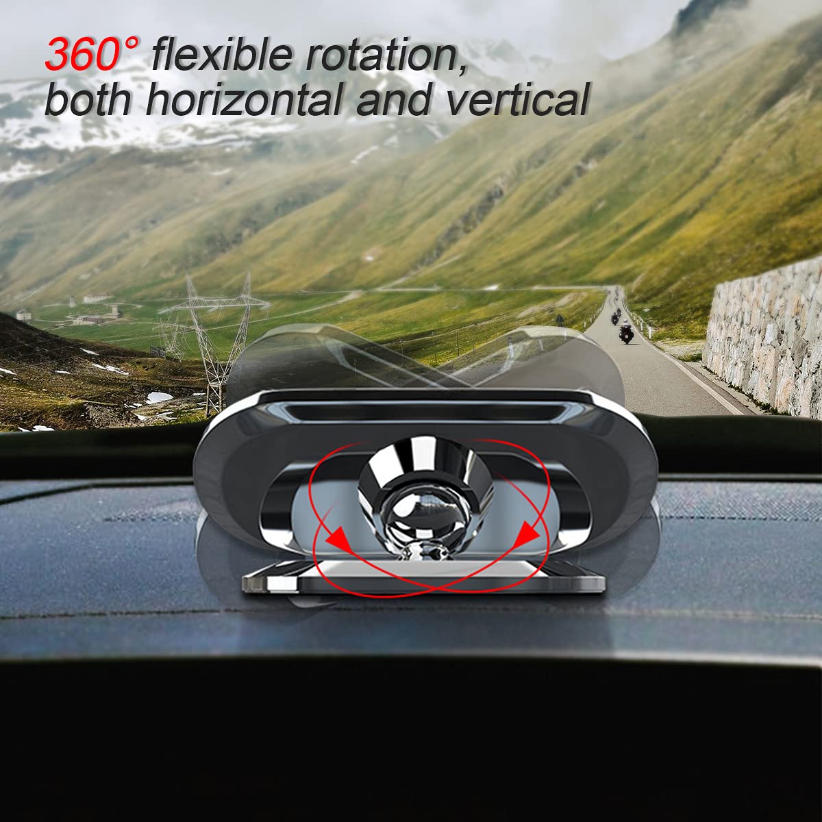 Moioee Magnetic Phone Mount For Car, Flat Phone Magenet Universal For Cars,  Phone Holder For Car Dashboard, Wall, Compatible With Cell Phone, Mini Tablets, And More (Black)