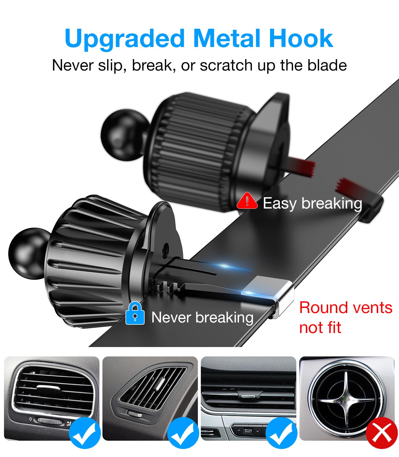 Kaistyle For Magsafe Car Mount Charger【Stronger Magnets】 Iphone Magnetic Wireless Car Charger【Dashboard+Vent】 For Magsafe Charger Cell Phone Car Mount For Iphone 16 Pro Max 15 14 13 12 Magsafe Cases
