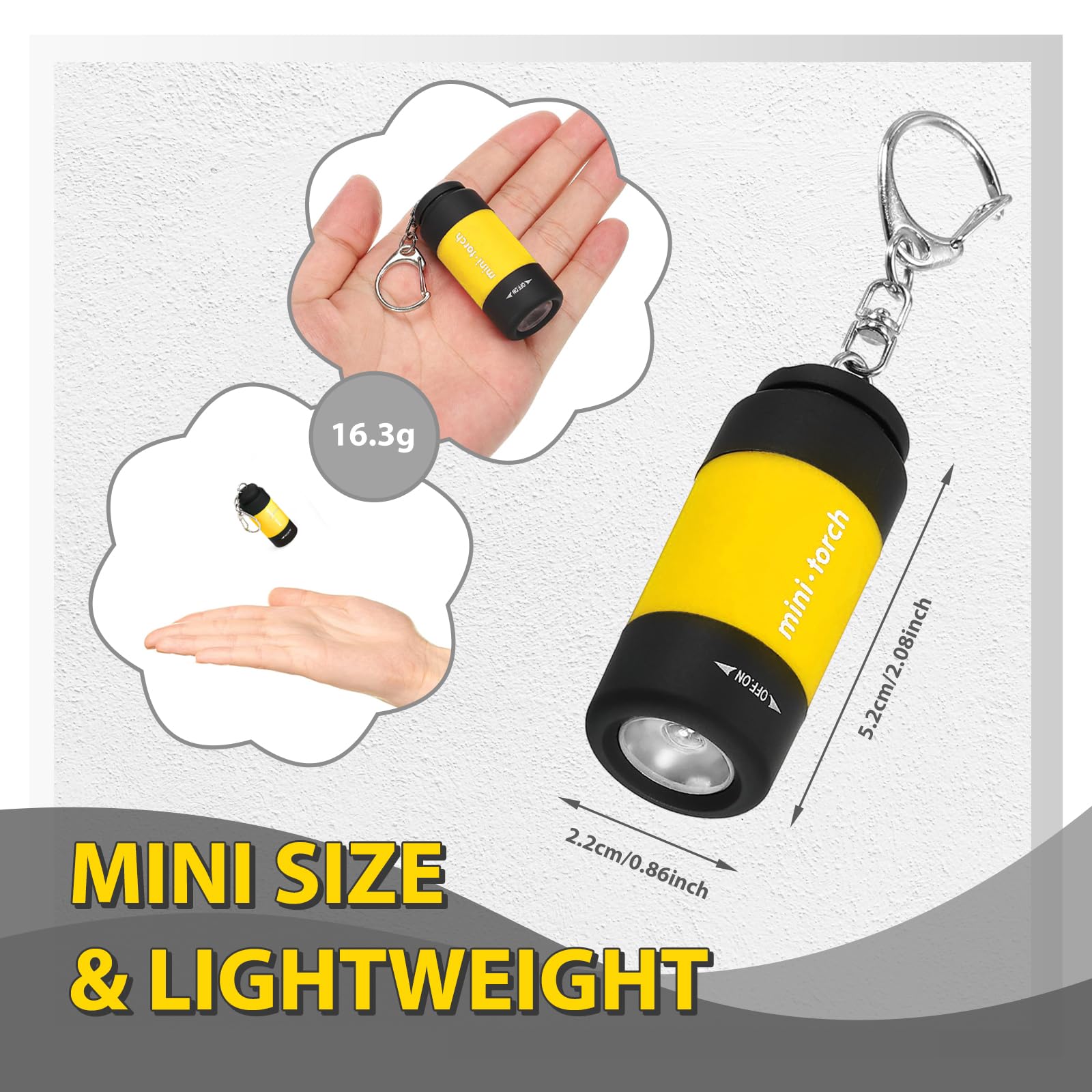 Castnoo 12-Pack Small Keychain Flashlights, Led Pocket Keychain Light With White Light, Waterproof Usb Rechargeable Mini Flashlights In Bulk For Kids And Adults Emergency, Camping, Night Reading