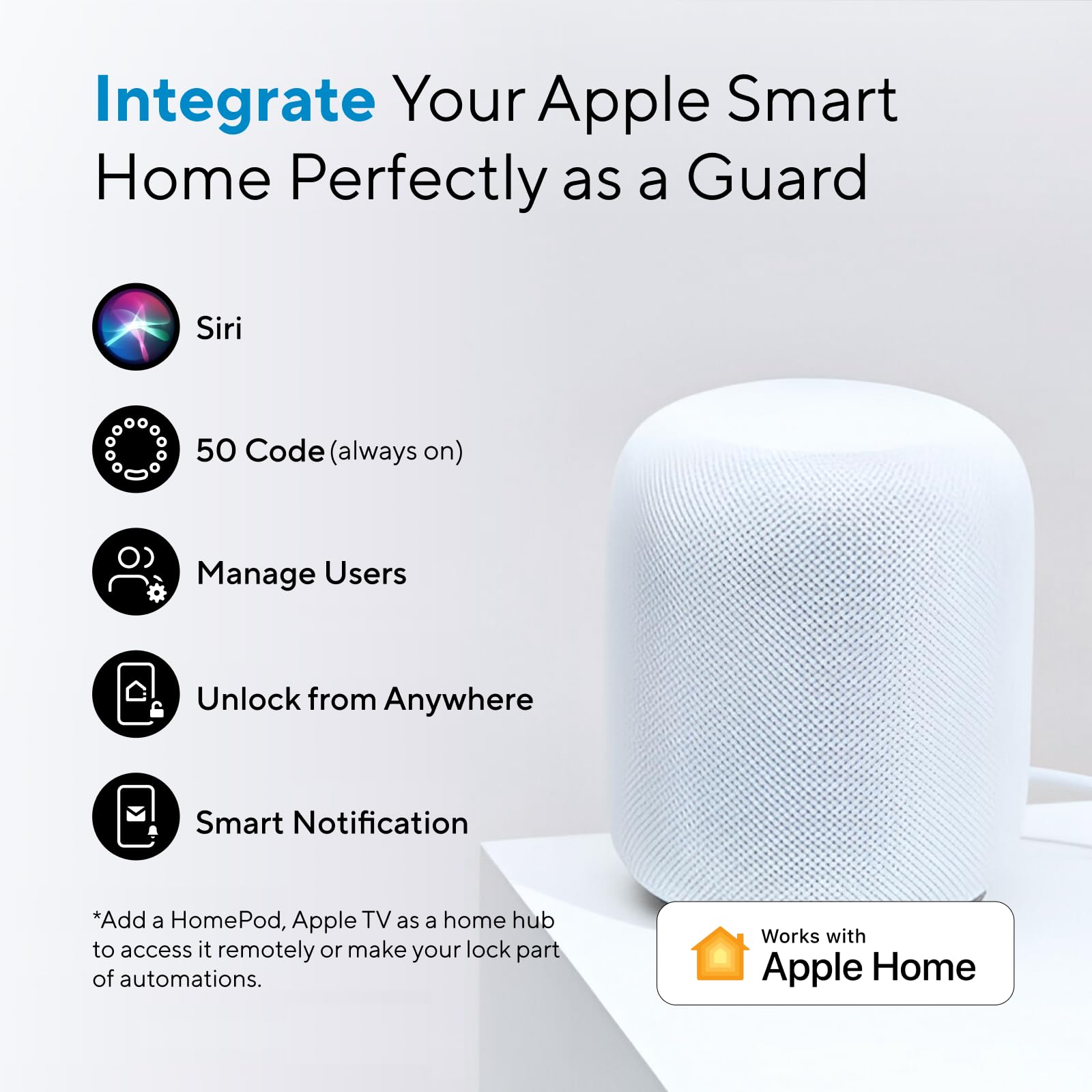 Ultraloq Bolt Fingerprint Smart Lock - Works With Apple Homekit - Built-In Wifi Keyless Entry Door Lock - Voice Control With Siri, Alexa, Google - Biometric Smart Door Lock - Smart Wifi Deadbolt