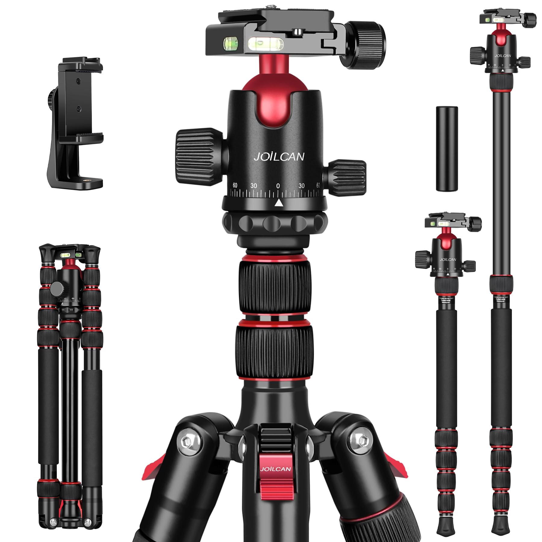Victiv 80/85 Inches Heavy Duty Tripod For Camera And Phone, 85" Camera Monopod Tripod, Dslr Binoculars Spotting Scope Camcorders Video Tripod Stand, 360 Degree Ball Head, 35 Lbs Loads
