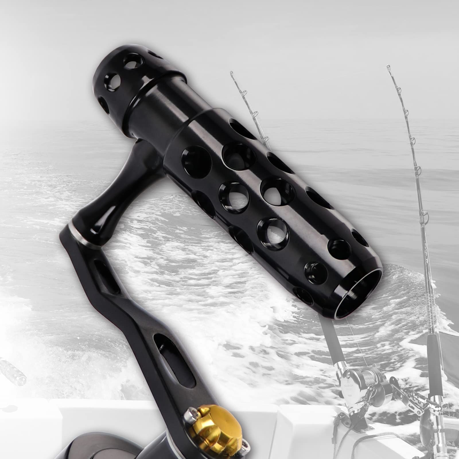 Fiblink Trolling Fishing Reel Boat Fishing Conventional Fishing Reel Aluminum Alloy Body Large Line Capacity Double Brake 55 Lbs Max Drag