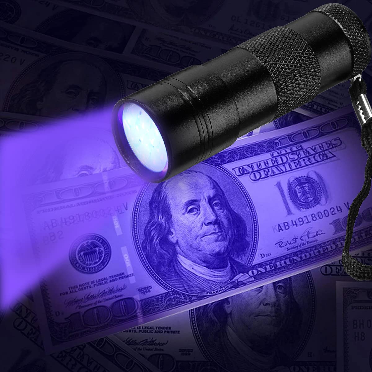 Sltg2020 Uv Ultra-Violet 12 Led Flashlight Blacklight Light 395 Nm Inspection Lamp Torch