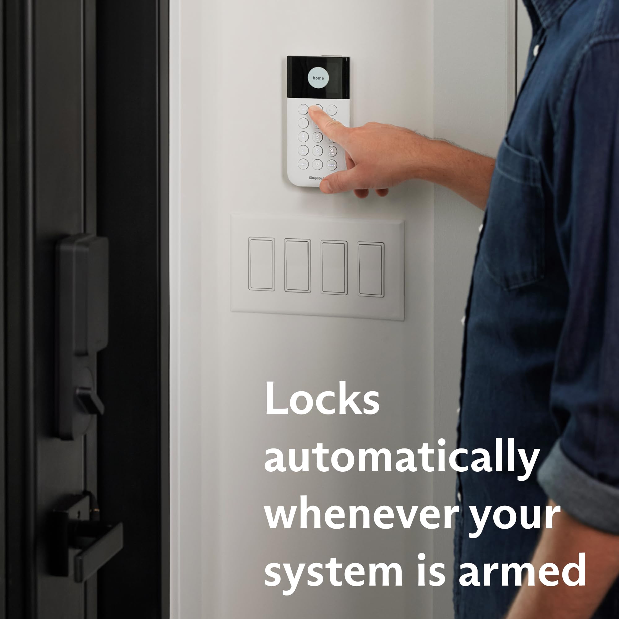 Simplisafe Smart Lock Series 2 (Black) For The Gen 3 Home Security System