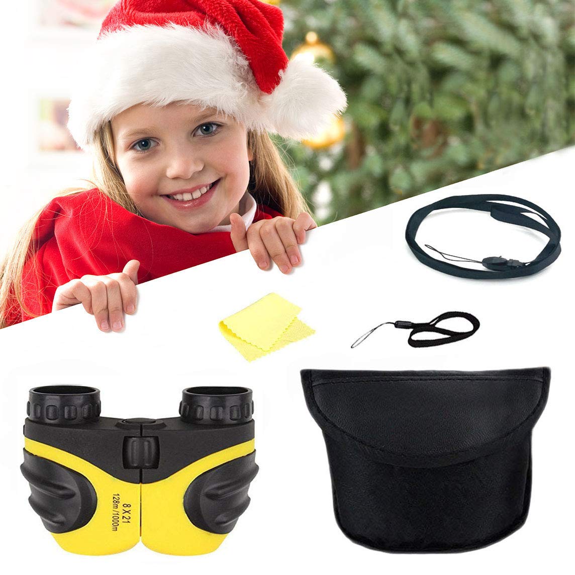 Jrd&Bs Winl Toys For 4-5 Year Old Boys,8 X 21 Kids Binoculars For Children,Compact Telescope Boys  4-8 Years Old To Bird Watching &Scenery(Yellow)