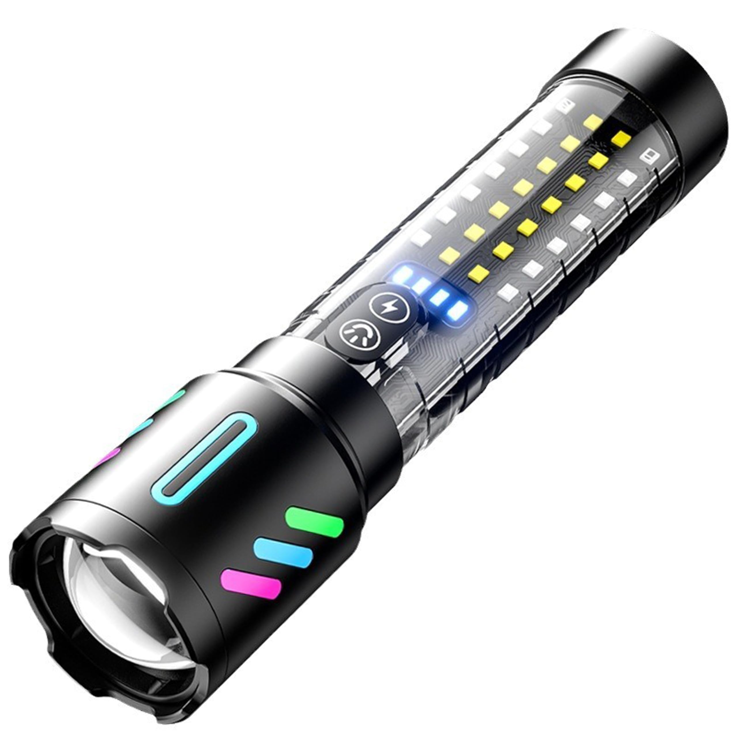 Xanadx Rechargeable Flashlights, 2,000,000 Lumen Light,Handheld Led Flashlight 5 Modes, Ipx6 Waterproof Powerful Utility Flashlight For Emergencies, Camping, Hiking (Xn519N), Black, Xa519N