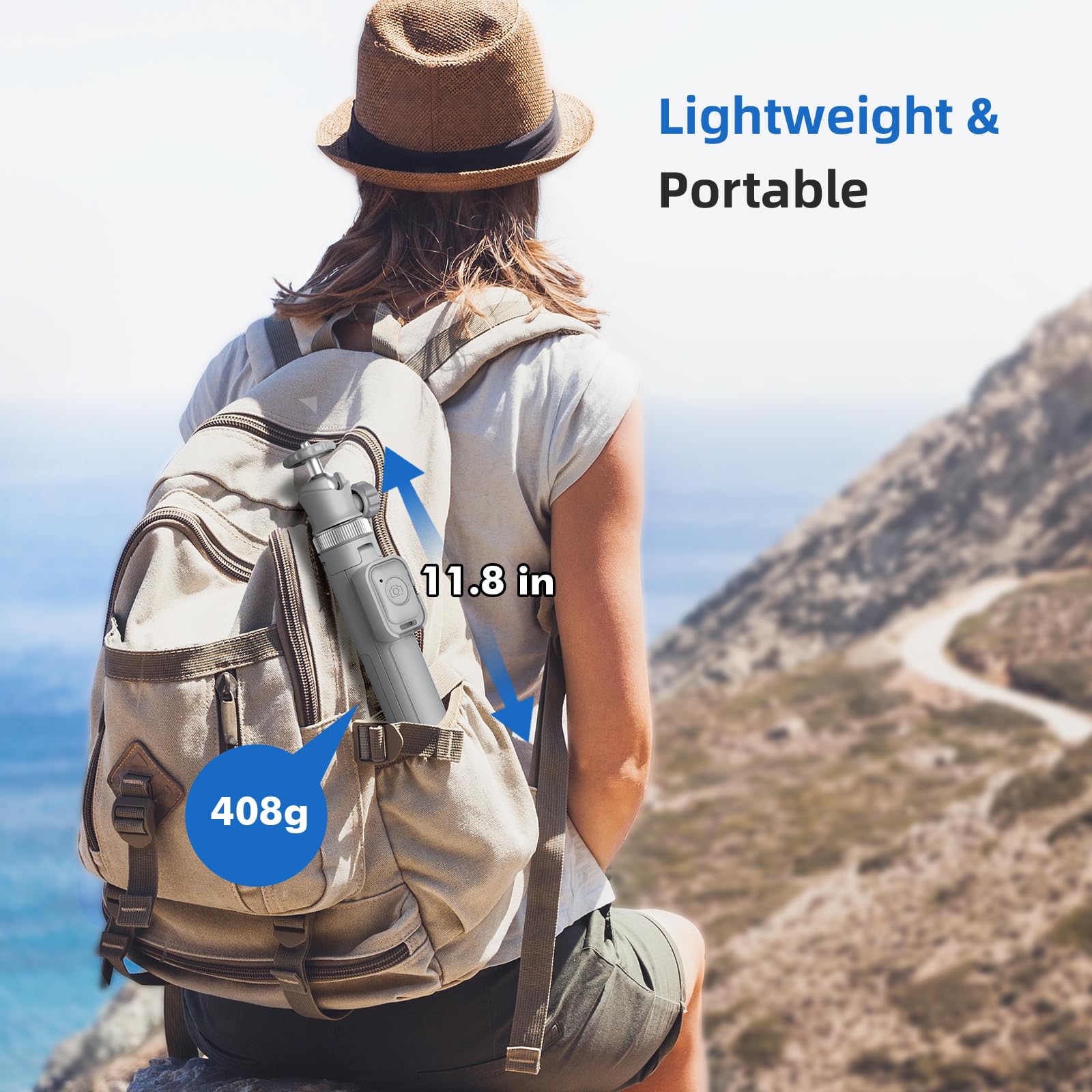 Miiasi Extendable Tripod For Iphone With Remote, 360° Ball Head Cell Phone Tripod For Video Recording, Iphone 14/13/12 Pro Max/Android/Gopro, 62In