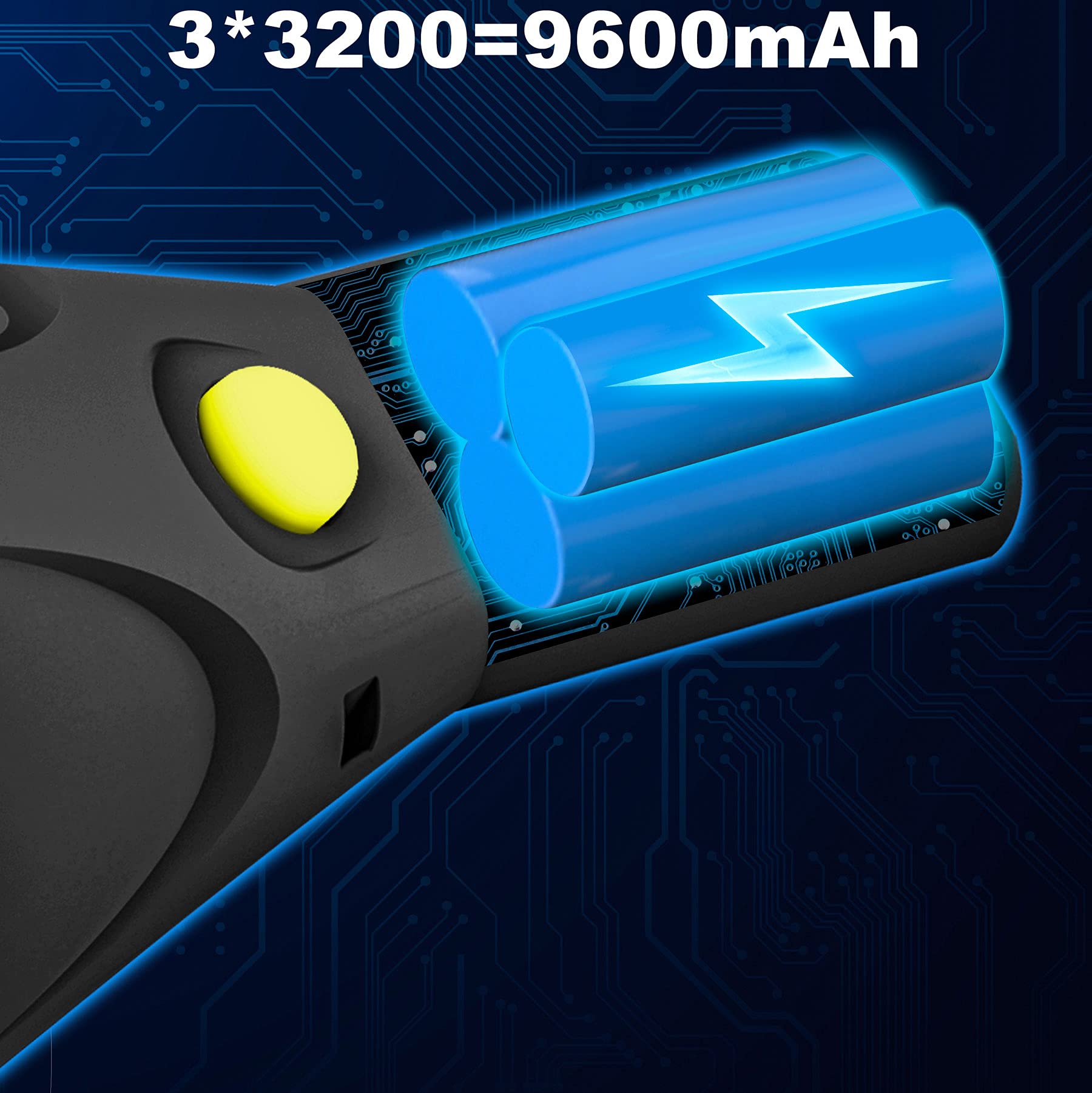Bigsun Rechargeable Flashlight 6000 High Lumen Spotlight Strong Searchlight Waterproof Electric Torch , Home Safety, Camping, Boat, Hunting