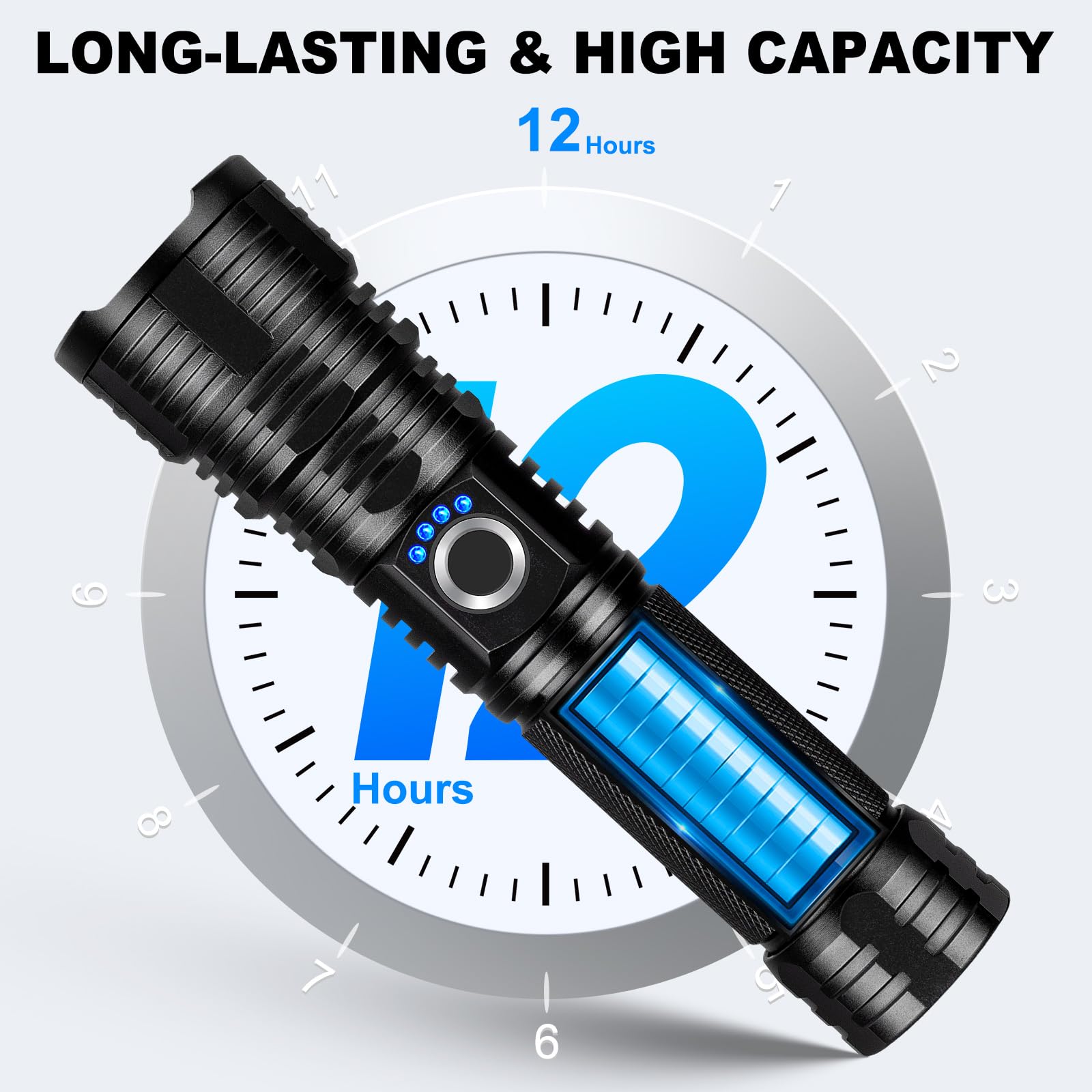 Gdplus Rechargeable Flashlights High Lumens, 2Pack 990,000 Lumen Super Bright Led Flashlight With 5 Modes & Waterproof, Usb Fast Charging Handheld High Powered Flash Light For Home, Camping, Emerge∩Cies