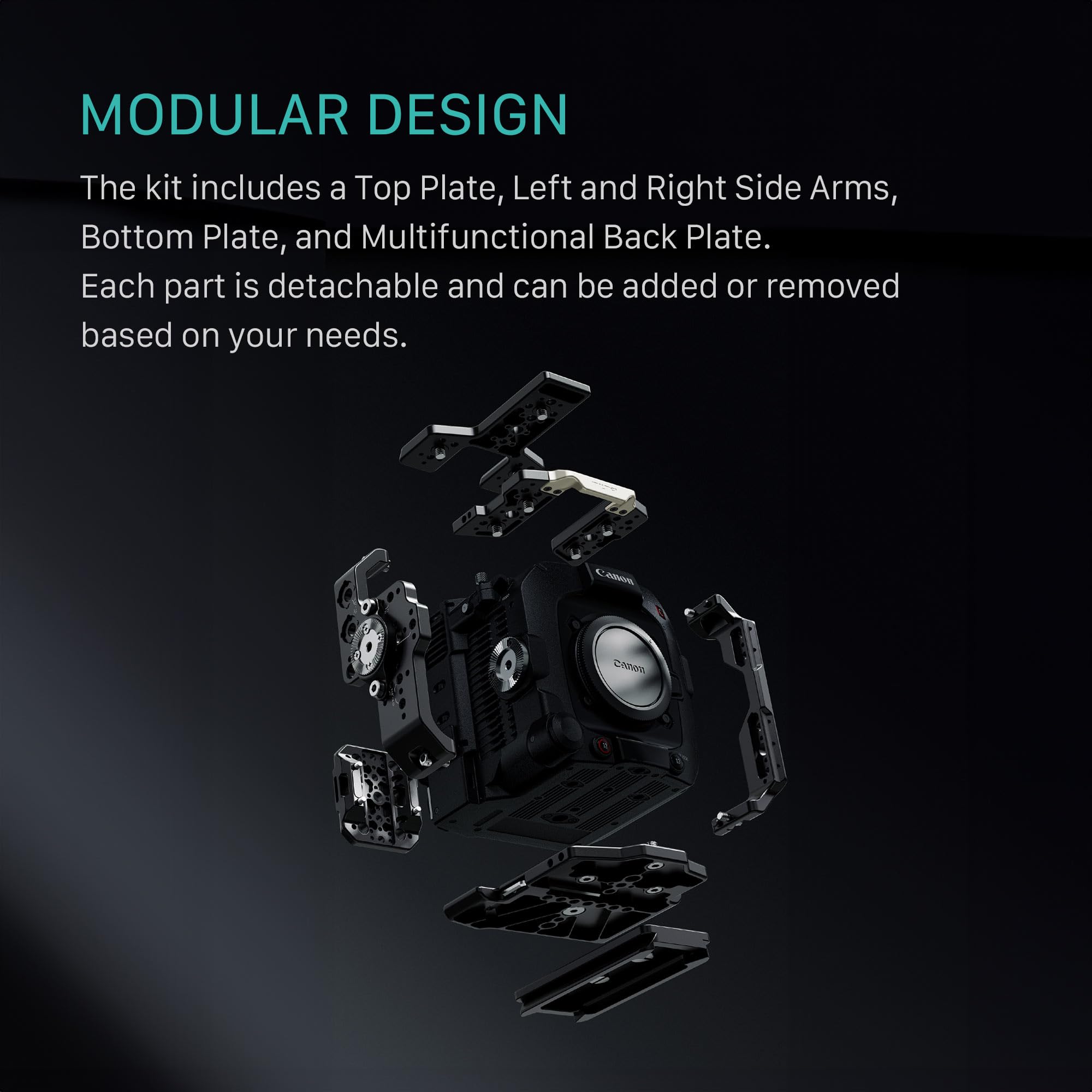 Tilta Camera Cage Advanced Kit For Canon C400  Includes Full Cage, Rear Accessory Plate, Top Handle Extension, Shoulder Baseplate & More  Arri Rosette, Nato Rail, 3/8"-16 & 1/4"-20