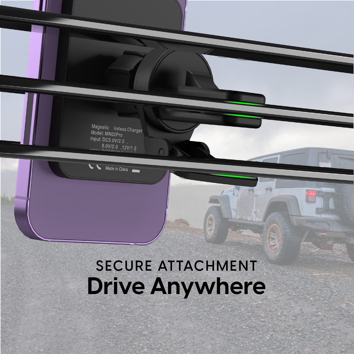 Talkworks Iphone 12/13 Car Mount - Magsafe Compatible, Air Vent Magnetic Holder Stand (Black)