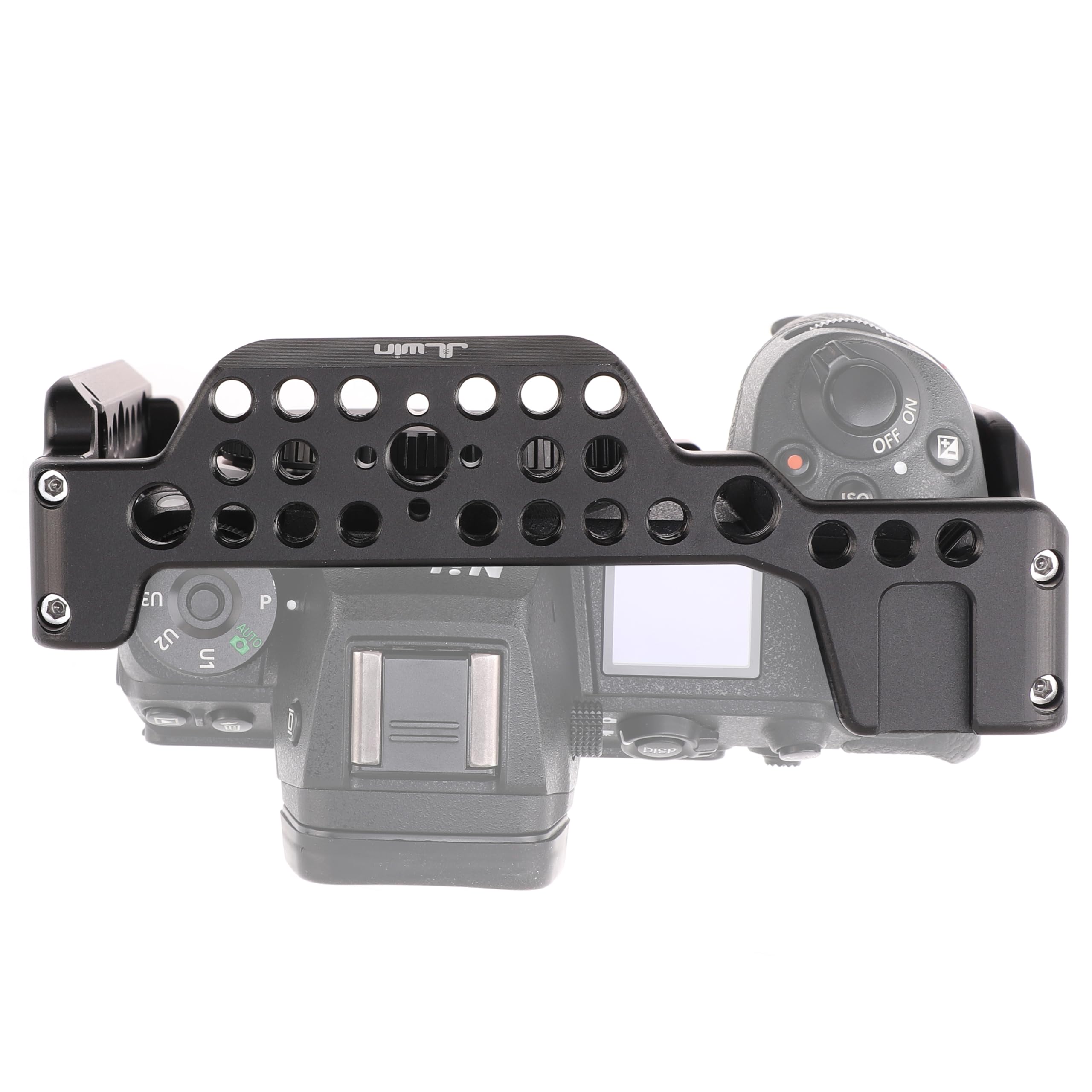 Fotga Camera Cage Video Stabilizer For Nikon Mirrorless Camera Z5 Z6 Z7 Z6Ii Z7Ii With Cold Shoe,Handle Locating Holes,Multiple 1/4" 3/8" Screw Holes