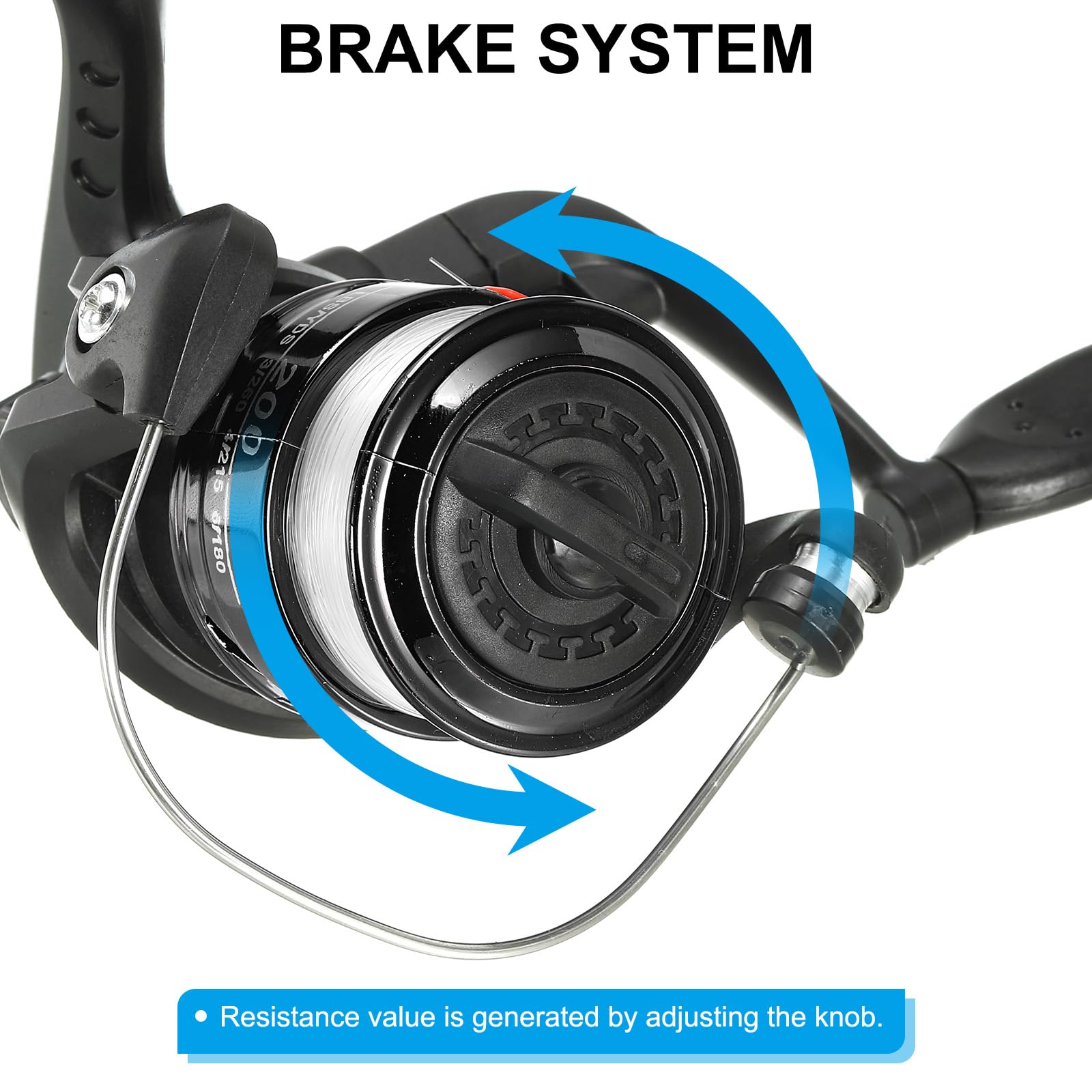 Patikil Fishing Reel Left/Right Interchangeable Handle With Fishing Lines