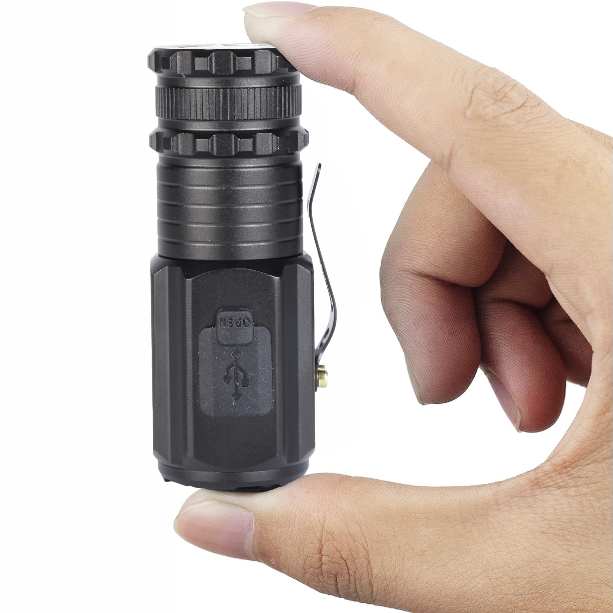 Bonashi Magnetic Flashlight Rechargeable 1000 Lumens Portable Mini Pocket Flashlight With Clip, Usb C Rechargeable, 5 Lighting Modes For Everyday Carry Camping Hiking, Ip65 Waterproof