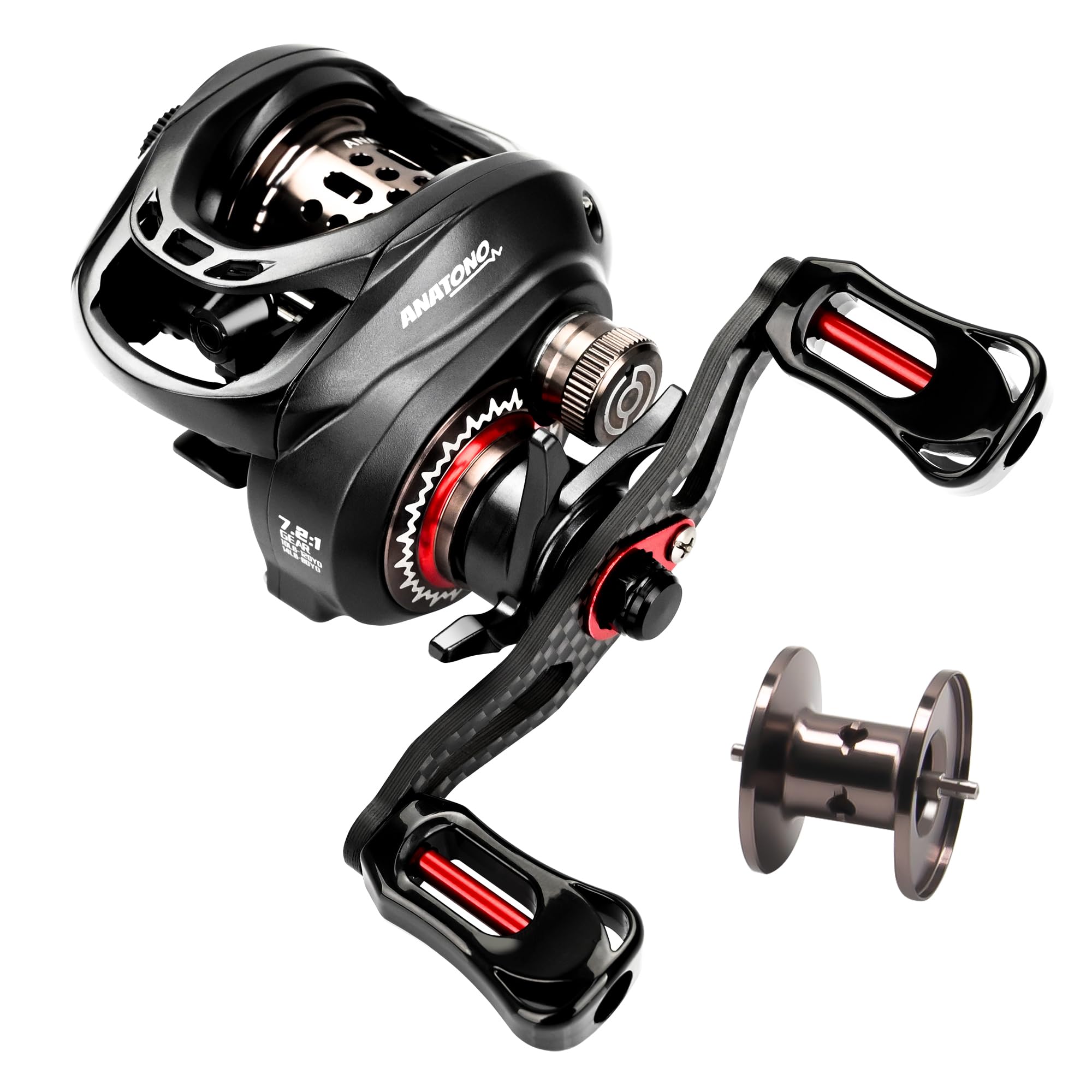 Anatono Sphinx Bfs Baitcasting Reel – 6.06Oz– 6 Stainless Steel Ball Bearings– 7.2:1 Gear Ratio Fishing Reels,Lightweight Bait Finesse System Freshwater Saltwater Casting Reel