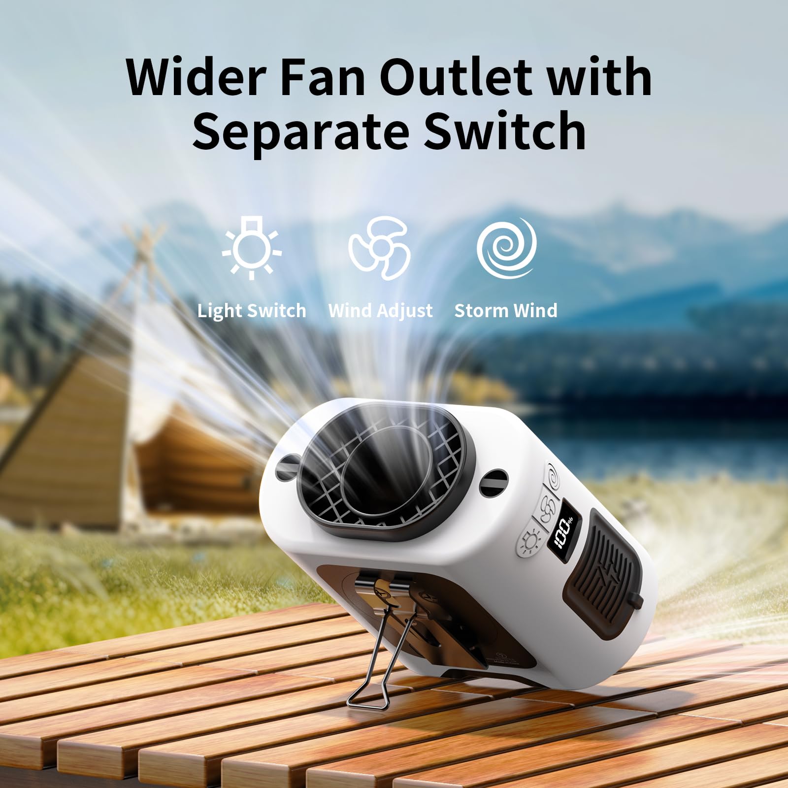 Socool 14500Mah Portable Waist Fan Clip On Belt 360 Rotation Wearable Rechargeable Personal Shirt
