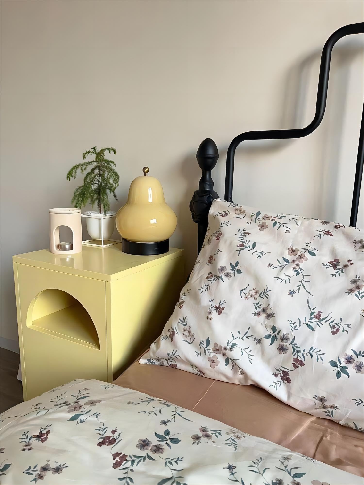Lightland French Cream Pear Table Lamp Bedroom Bedside Minimalist Living Room Rechargeable Portable High Ambiance Decorative Night Lamp Cream Yellow