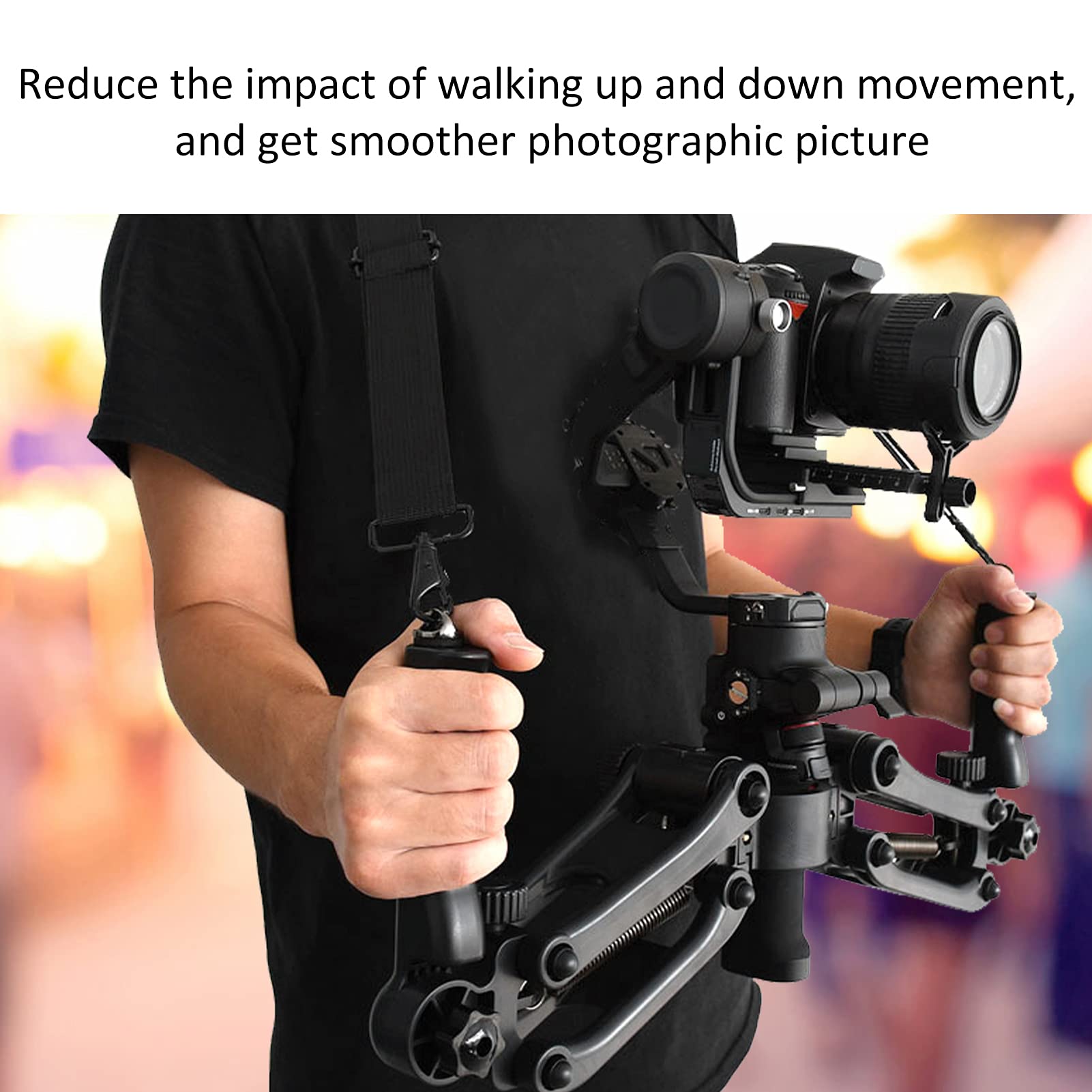 Sanpyl Z Axis Camera Stabilizer Handled Grip, 2.3-4.5Kg Bearing Range, With Dual Handle Grip, Photography Accessories For Dji Rsc 2/Rs 2/Ronin S/Sc Camera